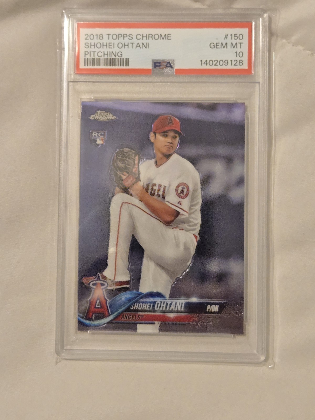 2018 Topps Chrome #150 SHOHEI OHTANI Pitching Angels RC Rookie PSA 10 2018 Topps Chrome #150 SHOHEI OHTANI Pitching Angels RC Rookie PSA 10