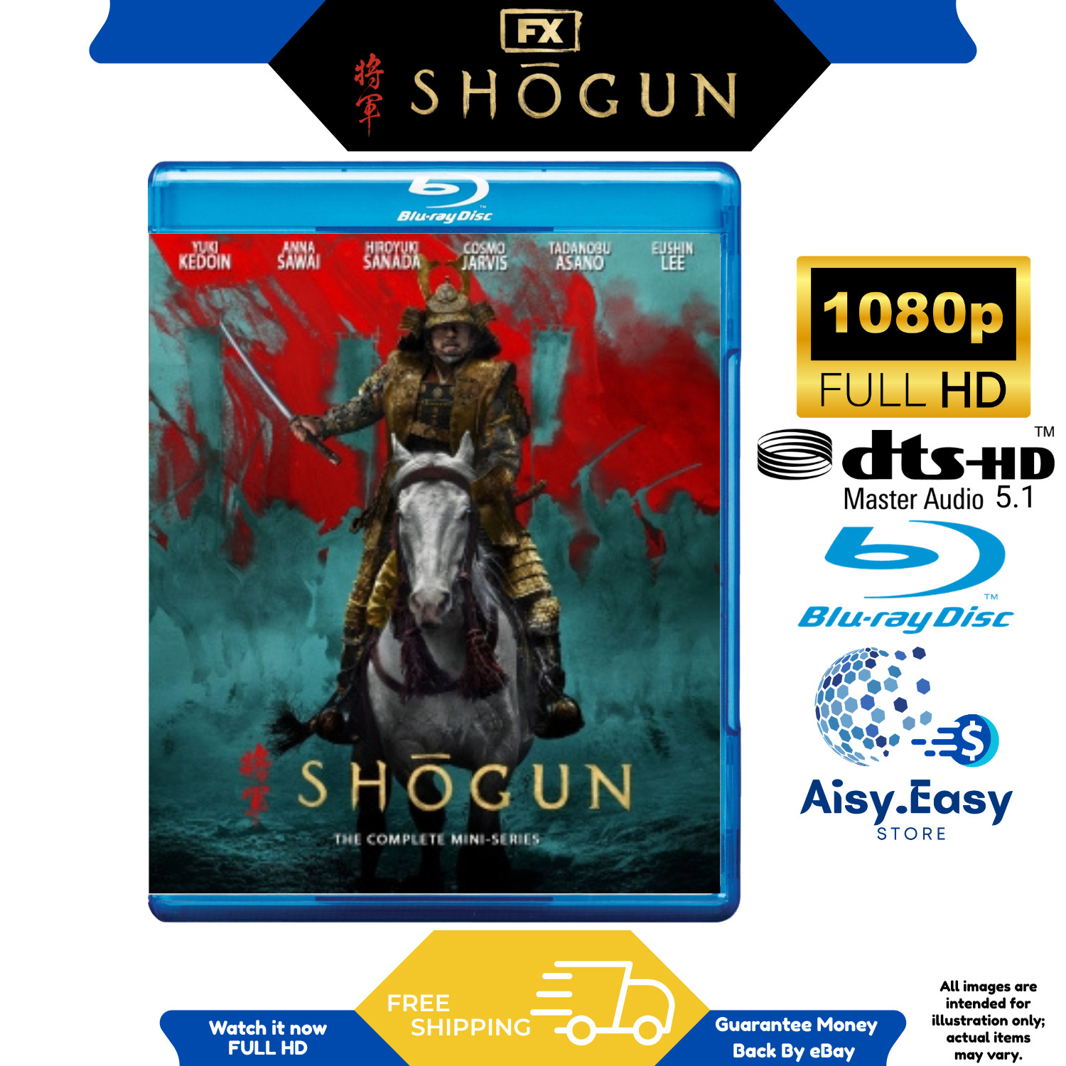 Shōgun 2024 The Complete Mini Series Samurai Action Epic Region Free Blu Ray