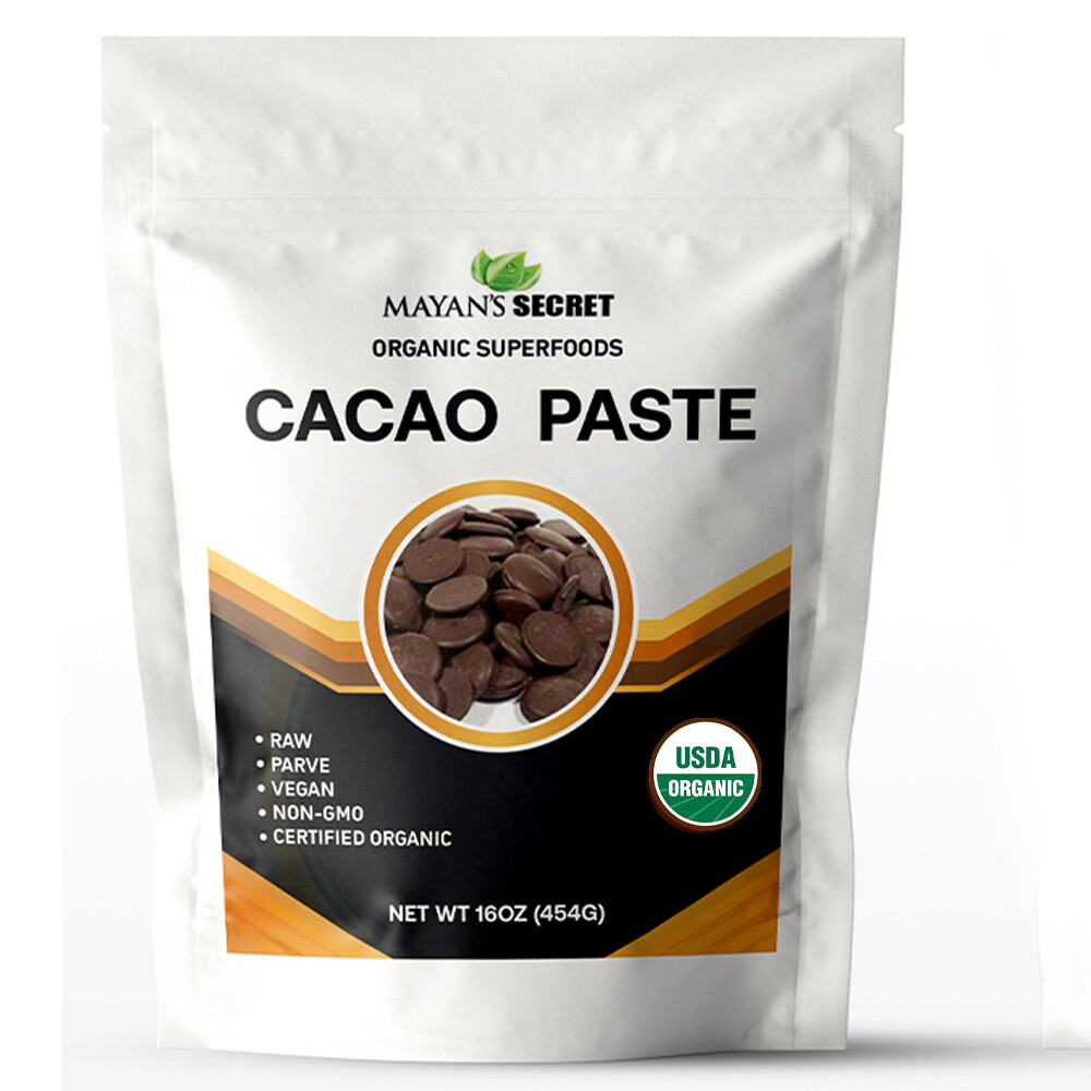 Mayan's Secret Raw Cacao Paste Wafers 1lb, USDA Organic Parve Vegan Non-GMO