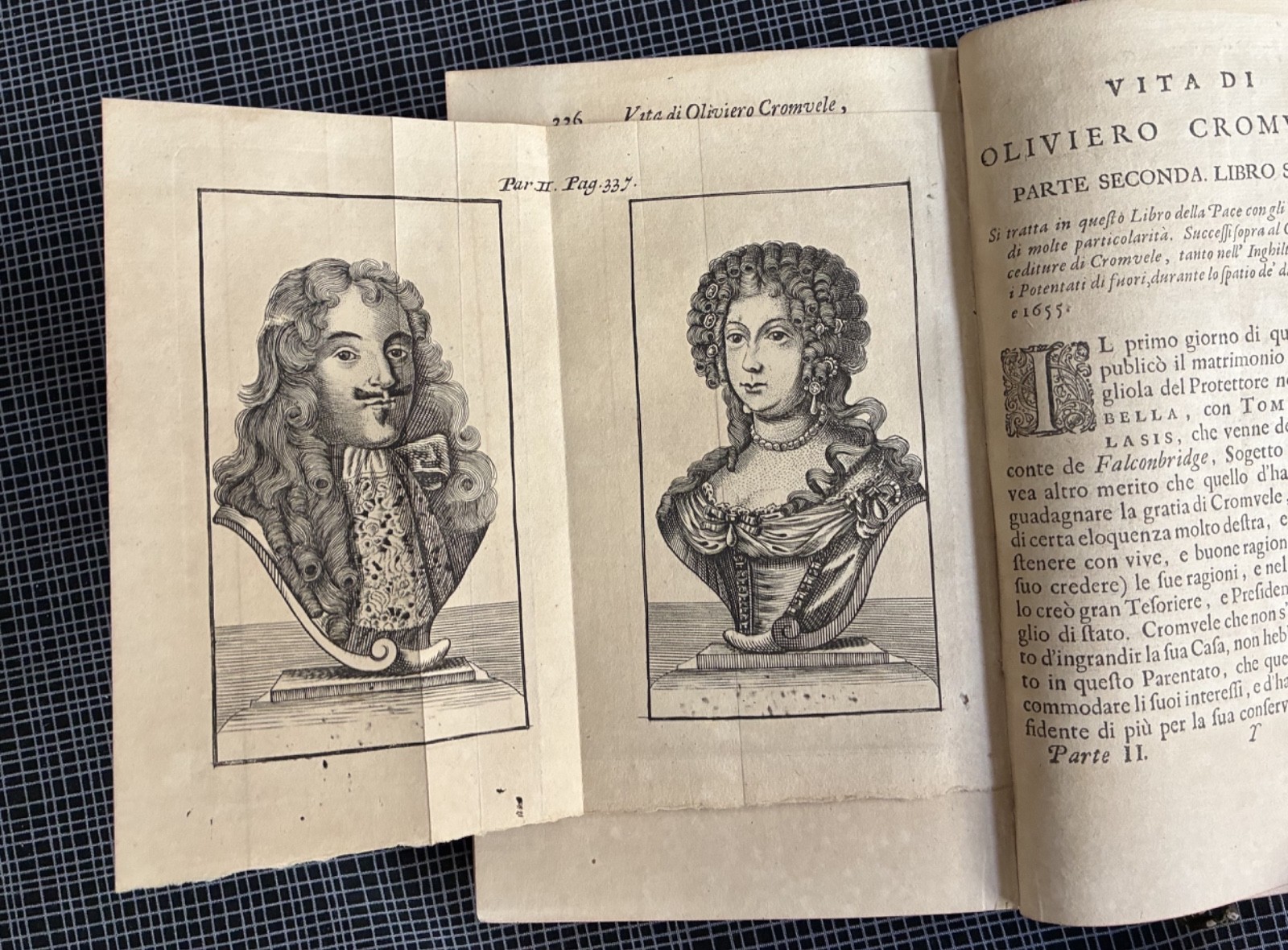 1692 Book, Oliver Cromwell, Gregorio Leti - Many Fine Etchings