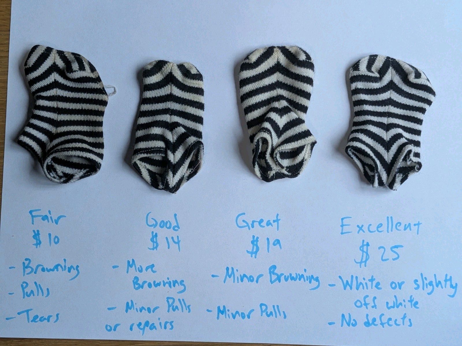 Vintage Barbie Black & White Zebra Striped Swimsuit Original 1960s - FAIR