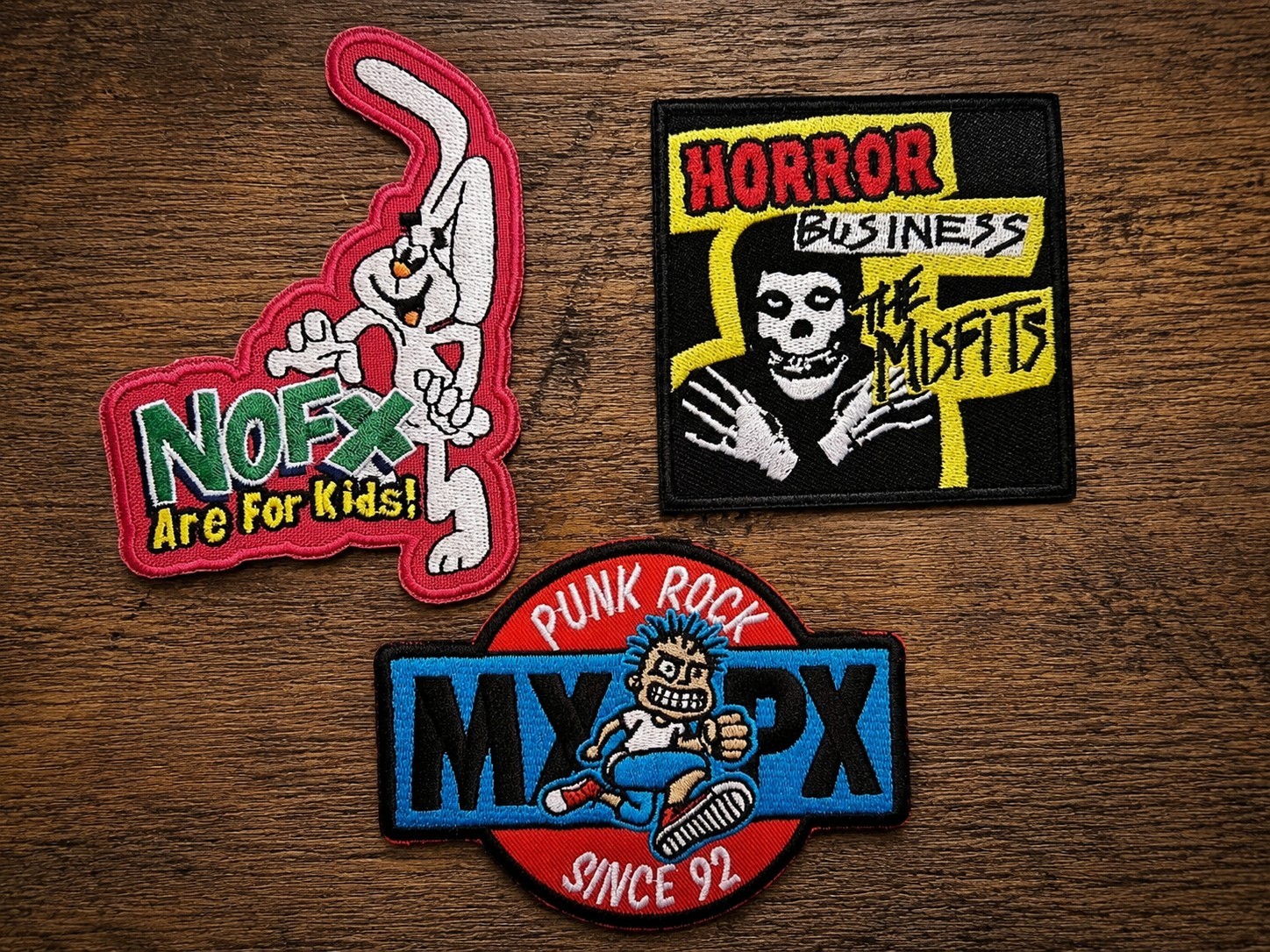 NOFX Misfits MXPX Embroidered Patch Mixed Lot (3)