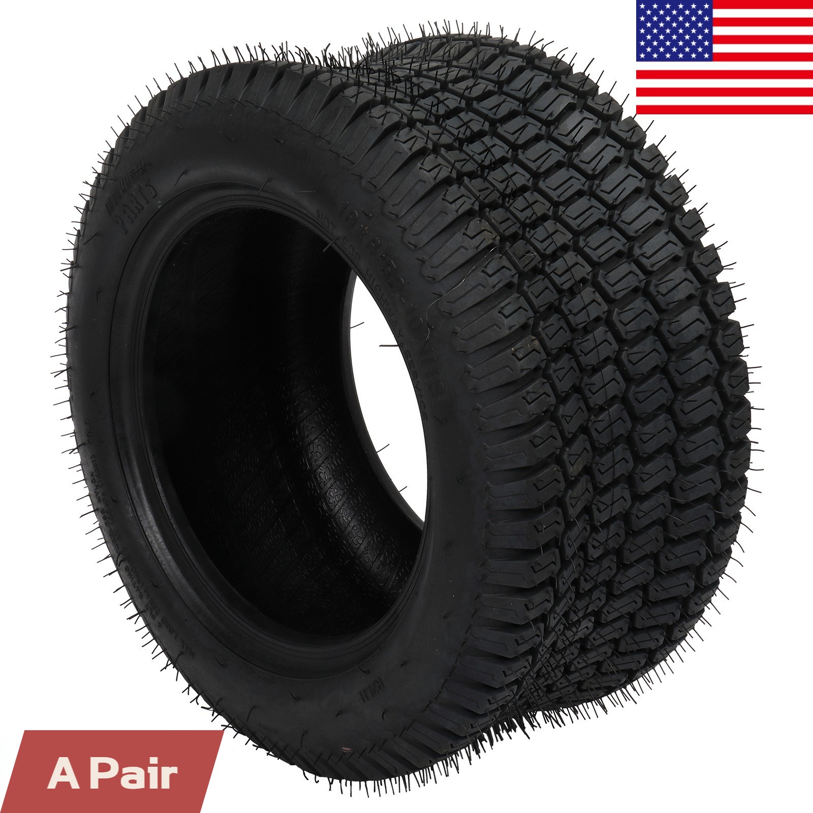 2X 18x8.50-10 Lawn Tires 4 Ply Tubeless Garden Tractor Replacement Tires