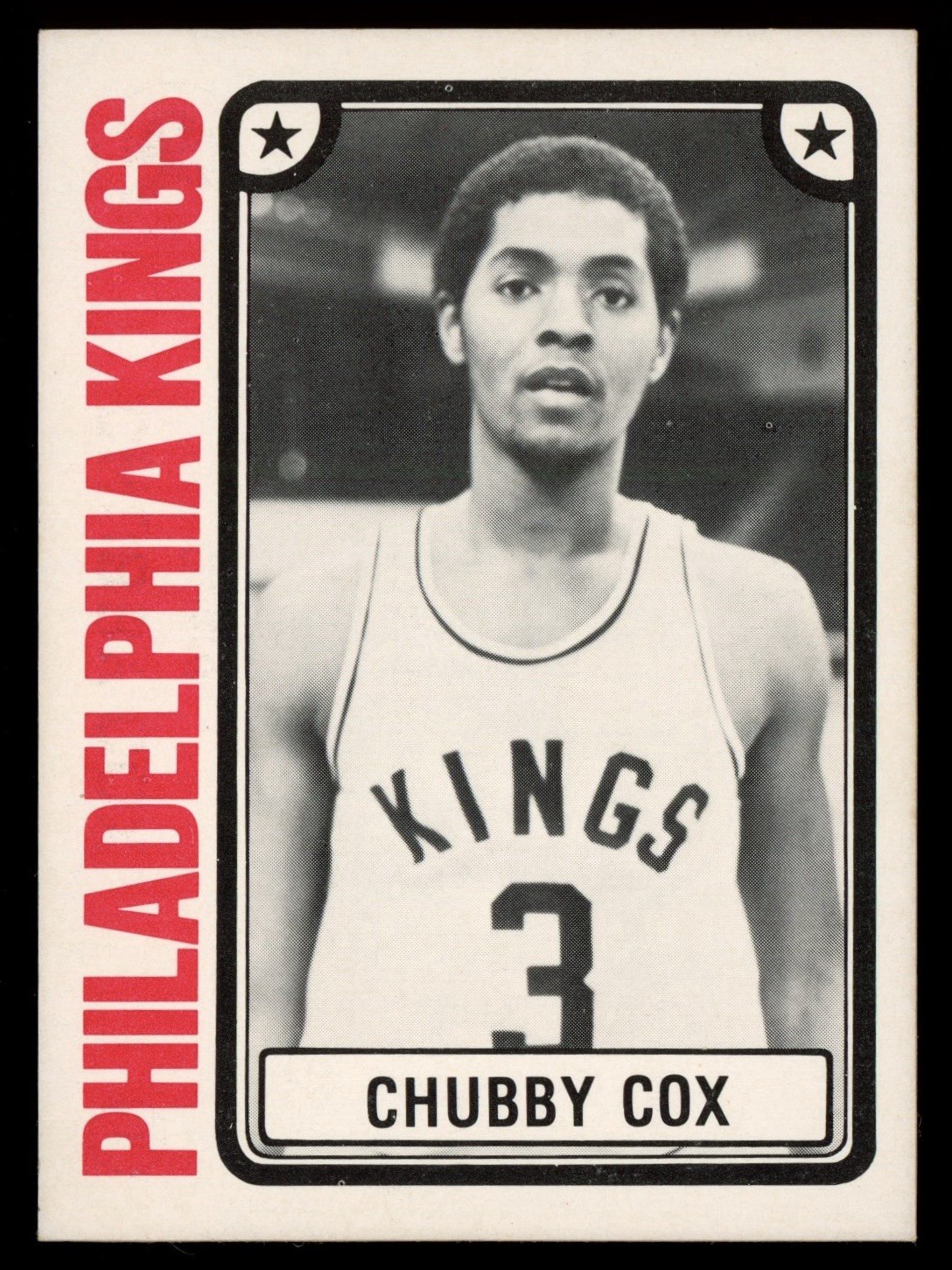1980-81 TCMA CBA CHUBBY COX #1 PHILADELPHIA KINGS RARE 1980-81 TCMA CBA CHUBBY COX #1 PHILADELPHIA KINGS RARE