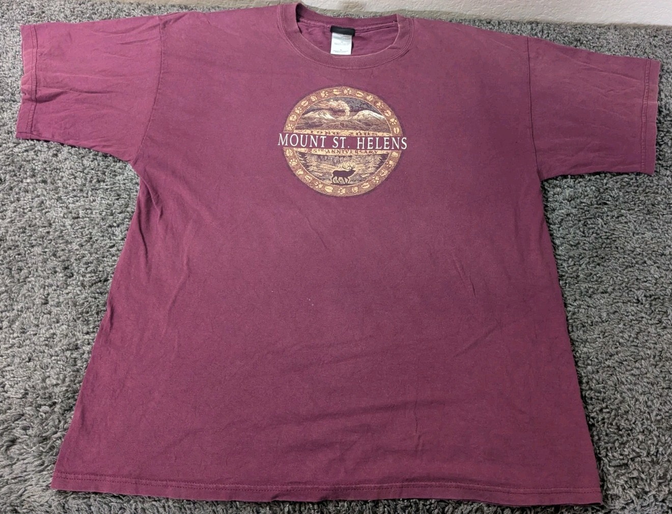 Vintage Mount St Helens T Shirt Men\'s XL Graphic 1980-2005 Short Sleeve 