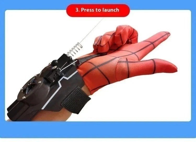 Spider Web Shooter 8ft USB Real Web Slinger and Launcher Toy for Superhero Fans
