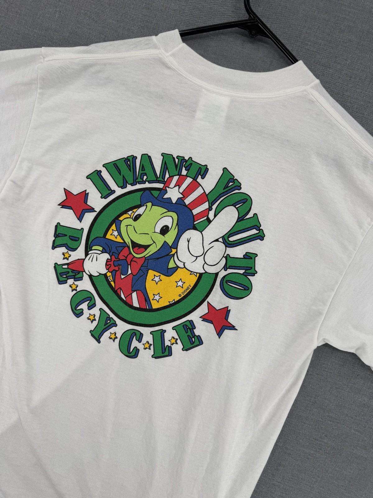 Original Vtg Global Green Disney Jiminy Cricket Recycle T-Shirt Mens XL Tee Y2K Original Vtg Global Green Disney Jiminy Cricket Recycle T-Shirt Mens XL Tee Y2K