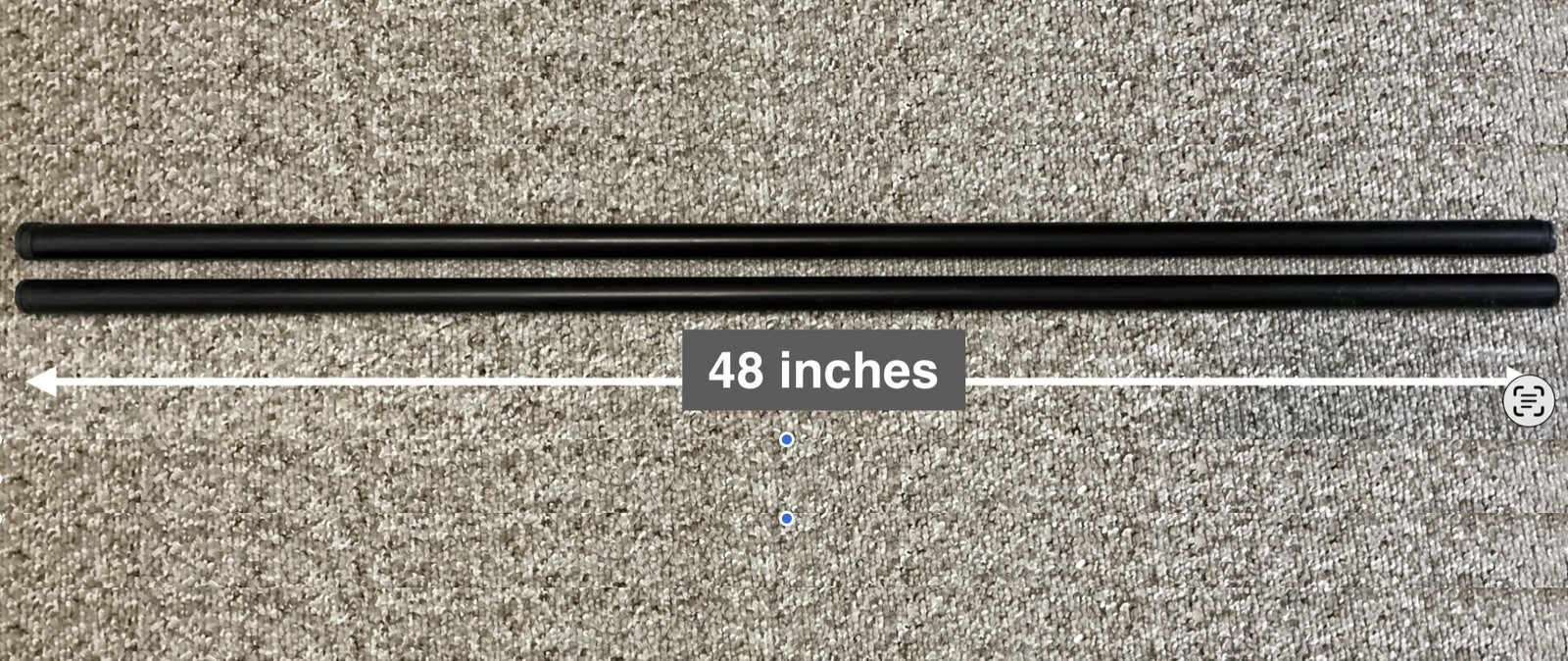 YAKIMA Roof Rack 48” ROUND CROSS BARS ONLY▪️(Q TOWERS & CLIPS SOLD SEPARATELY)