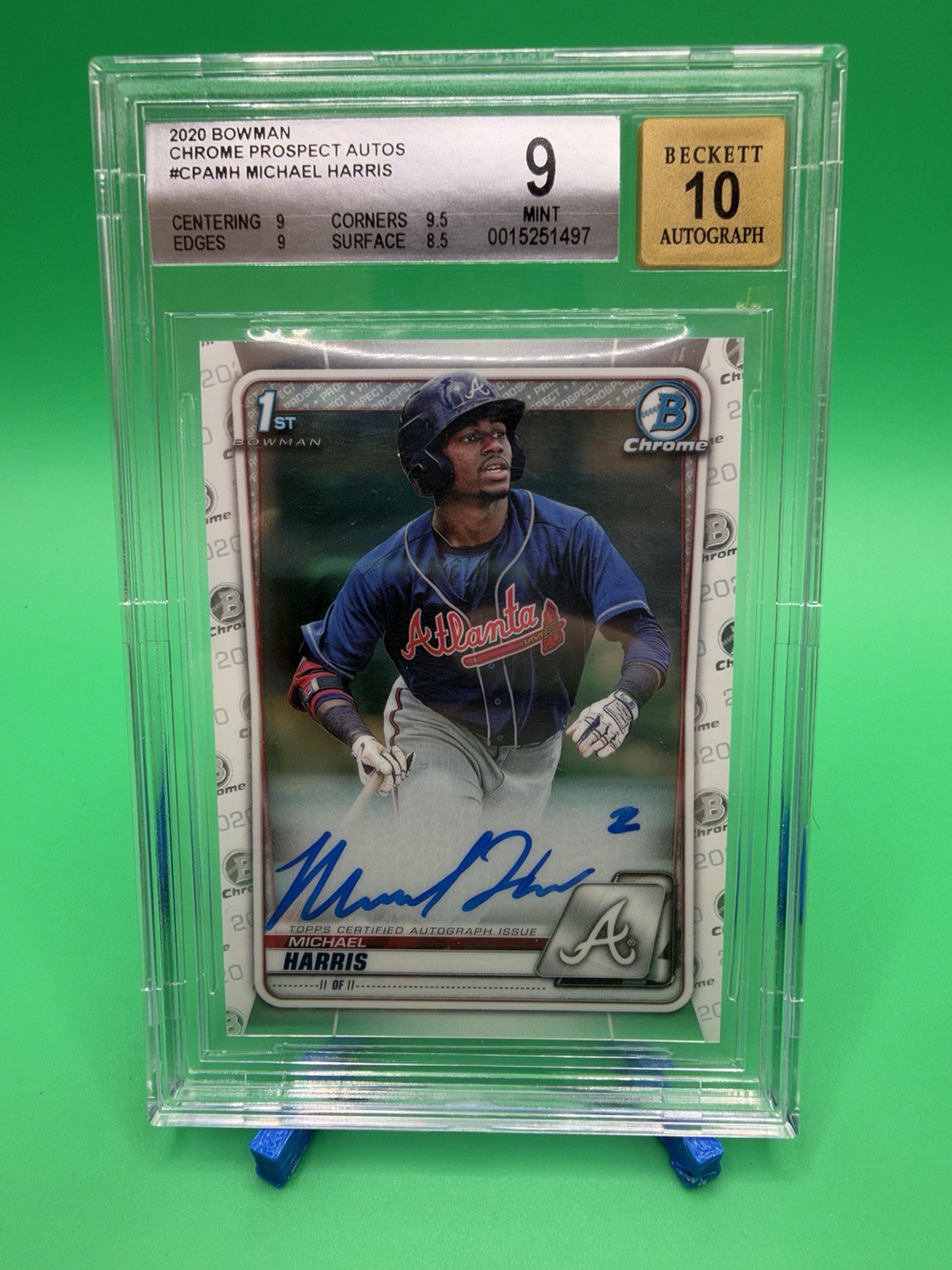 Michael Harris II 2020 Bowman Chrome 1st Bowman Auto #CPA-MH BGS 9