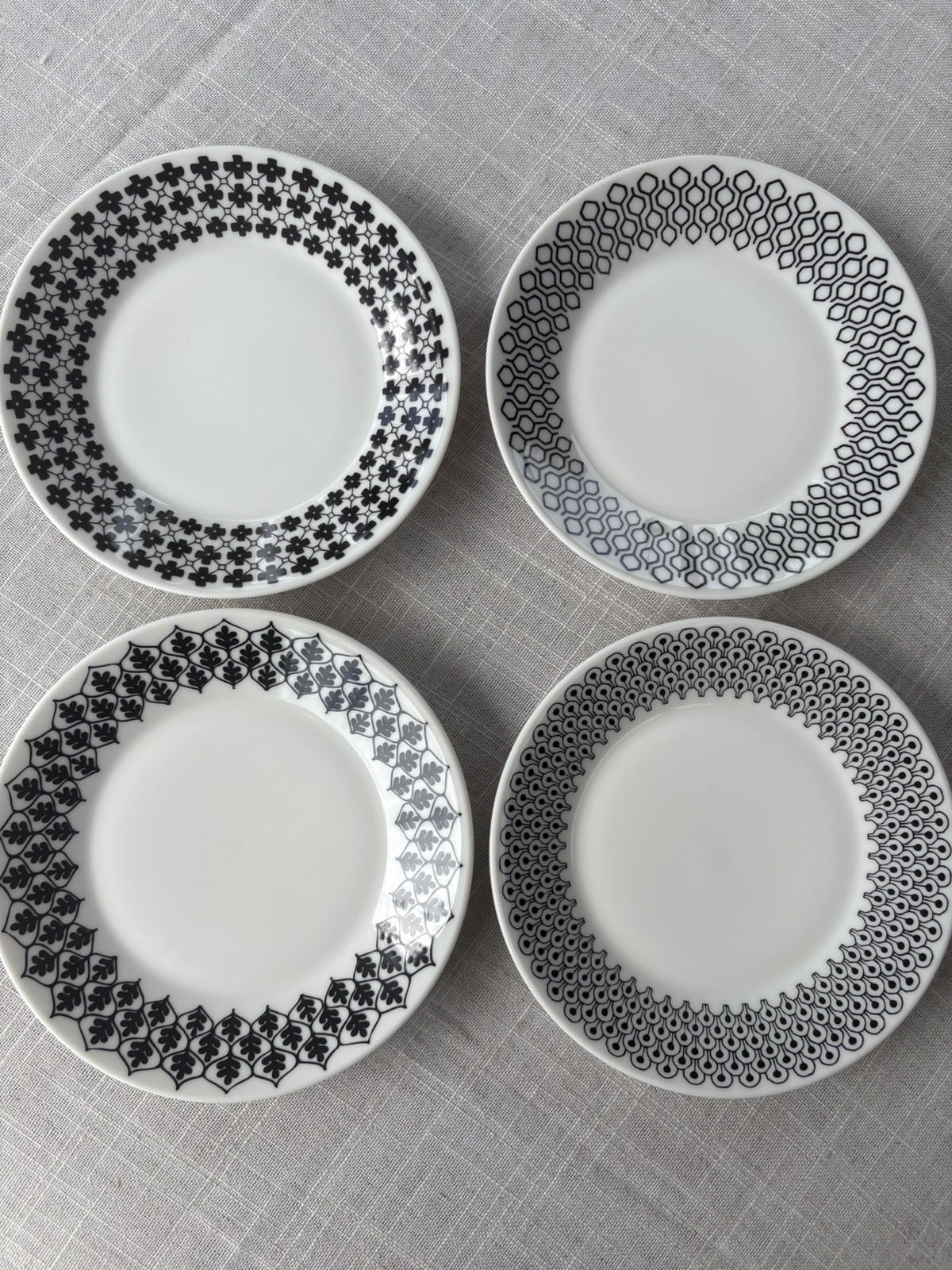 Royal Doulton Charlene Mullen Mixed Accents Tea Plates 16cm Set of 4