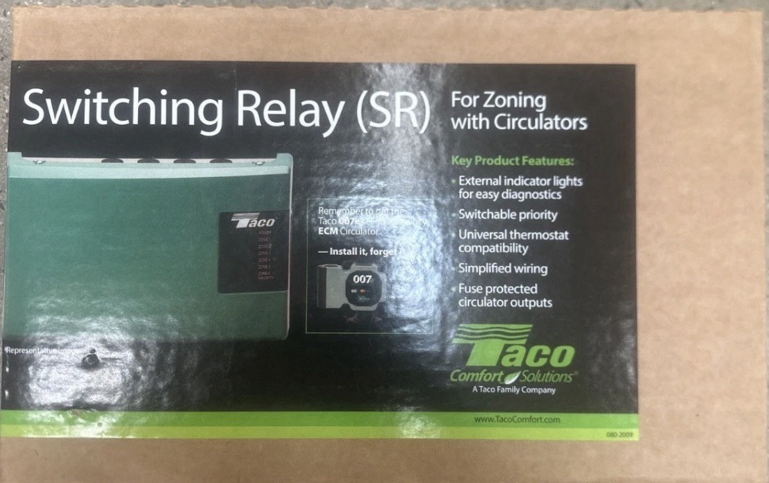 Taco SR503-4 3 Zone Switching Relay open Box Taco SR503-4 3 Zone Switching Relay open Box