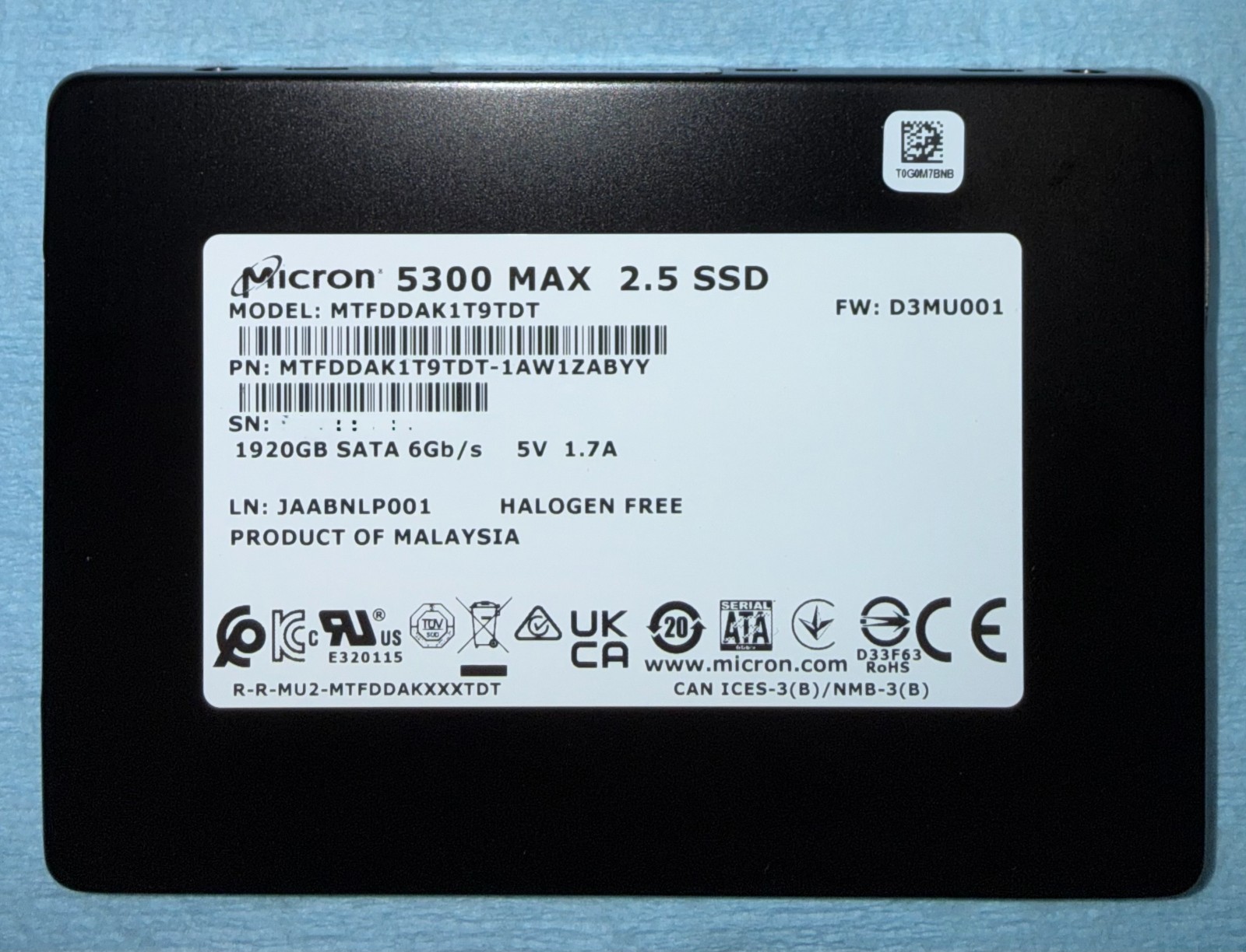 Micron 1.92T 5300 MAX 2.5