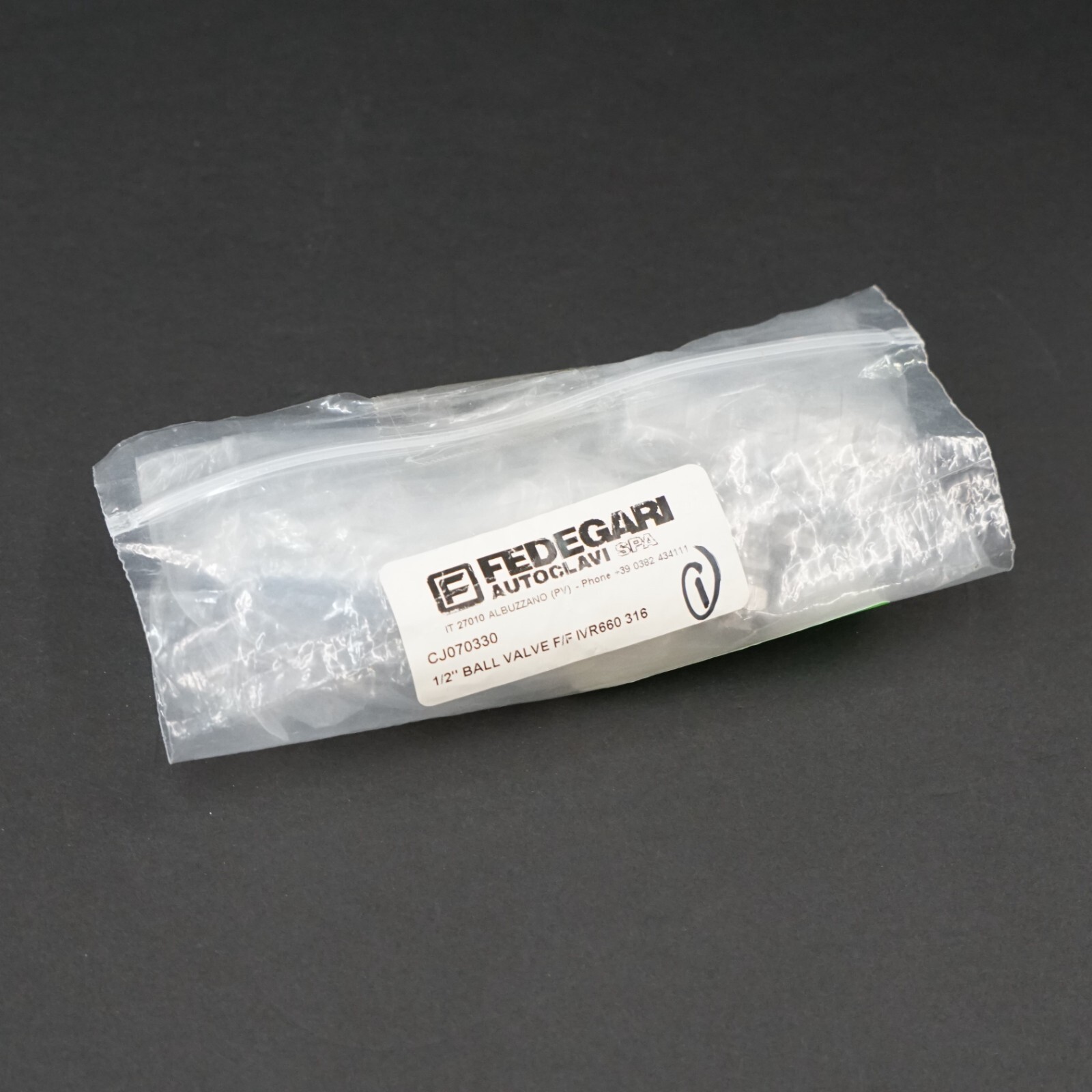 Fedegari Autoclavi CJ070330 Ball Valve 1/2