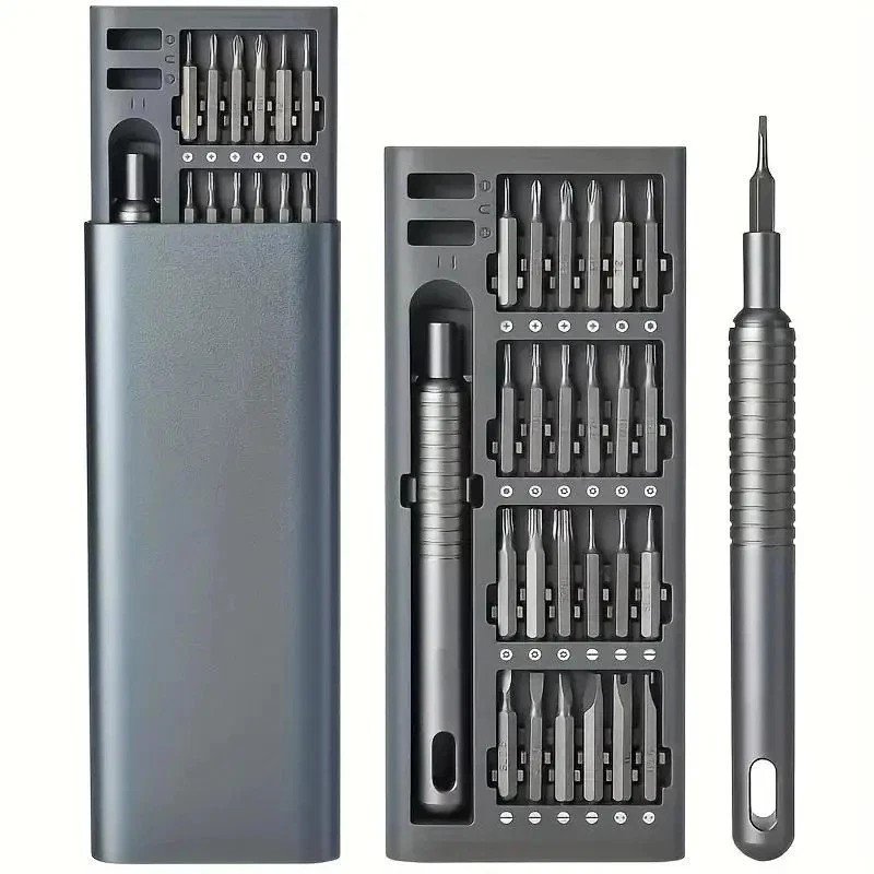 25 in 1 mini screwdriver set, flat head and cross shaped small screwdrivers, sui