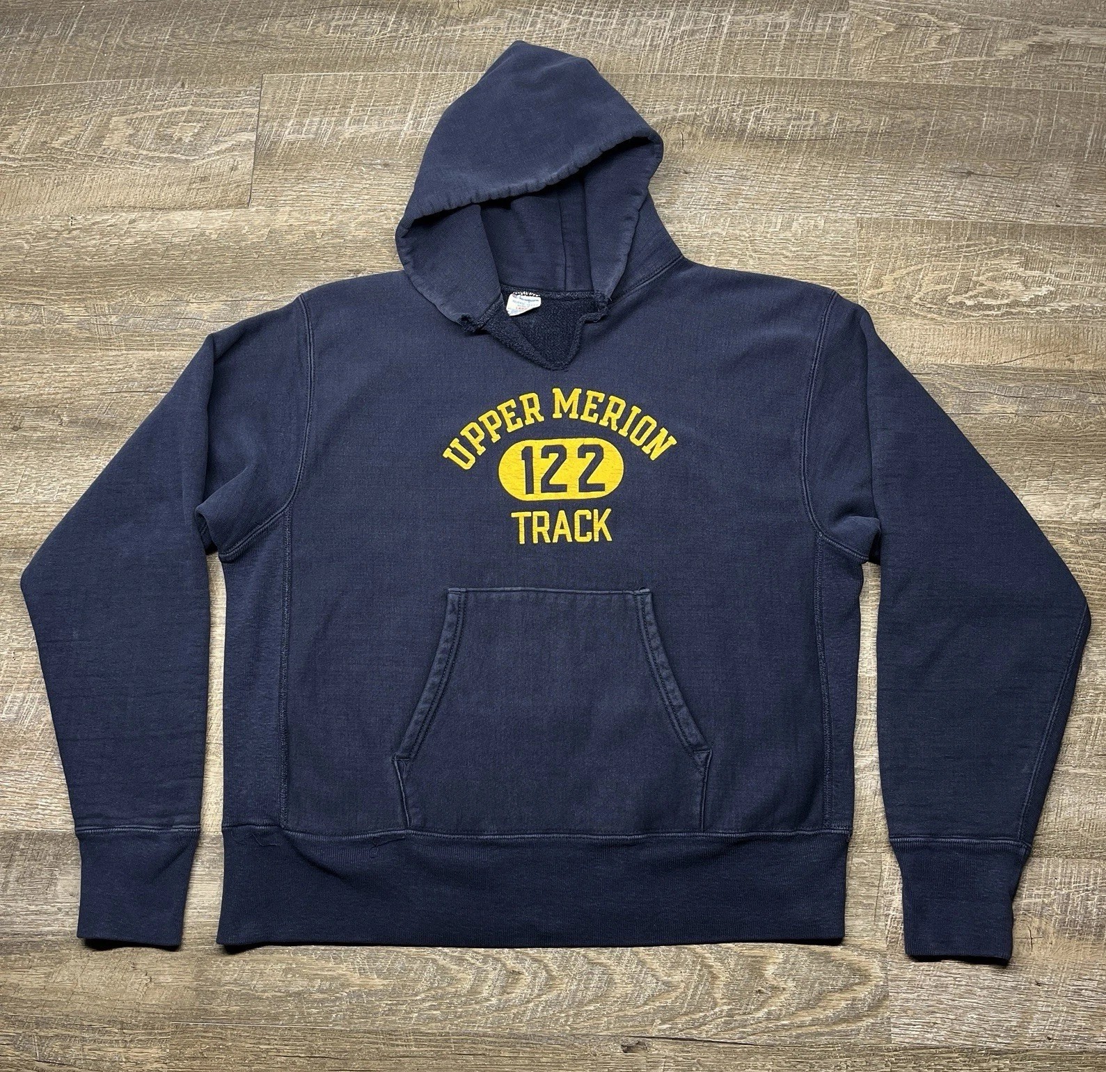 Vintage 80s Champion Reverse Weave Warmup Upper Merion 122 Track Hoodie Large