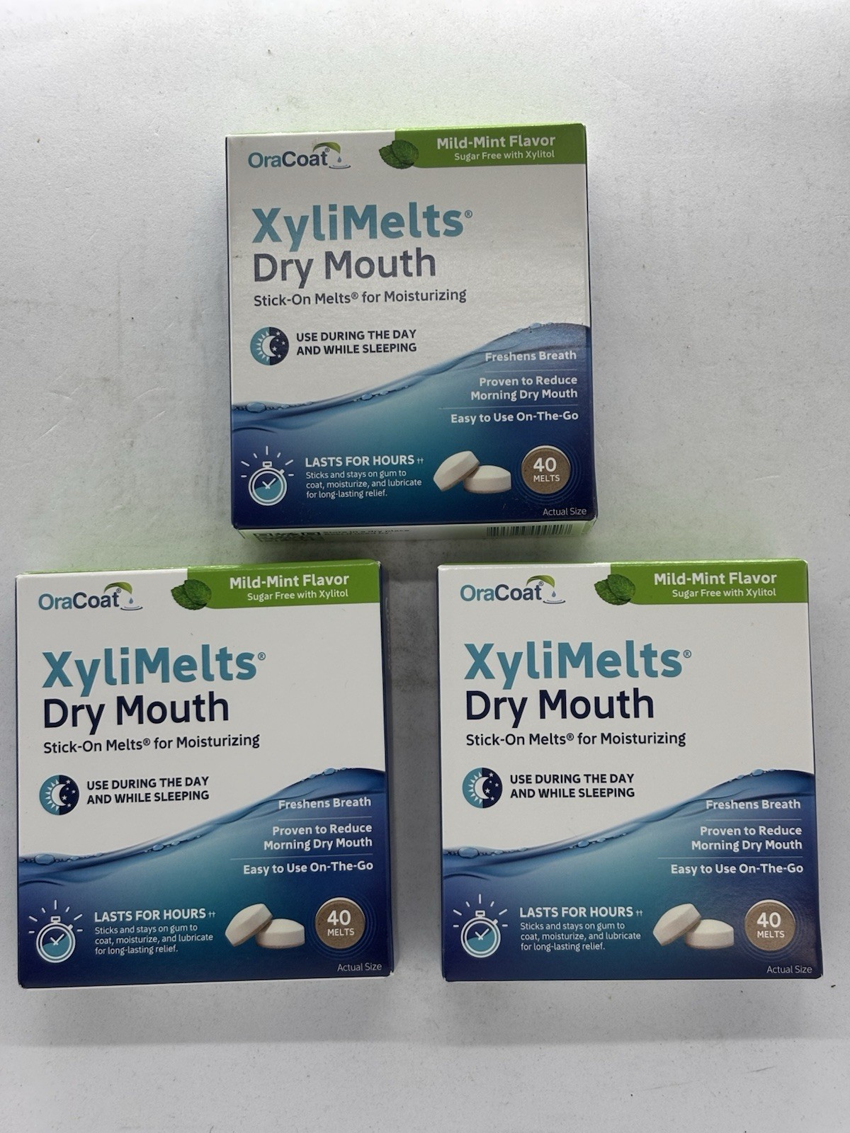 Oracoat Xylimelts Mild Mint Flavor  120 Melts Exp 10/2028, 