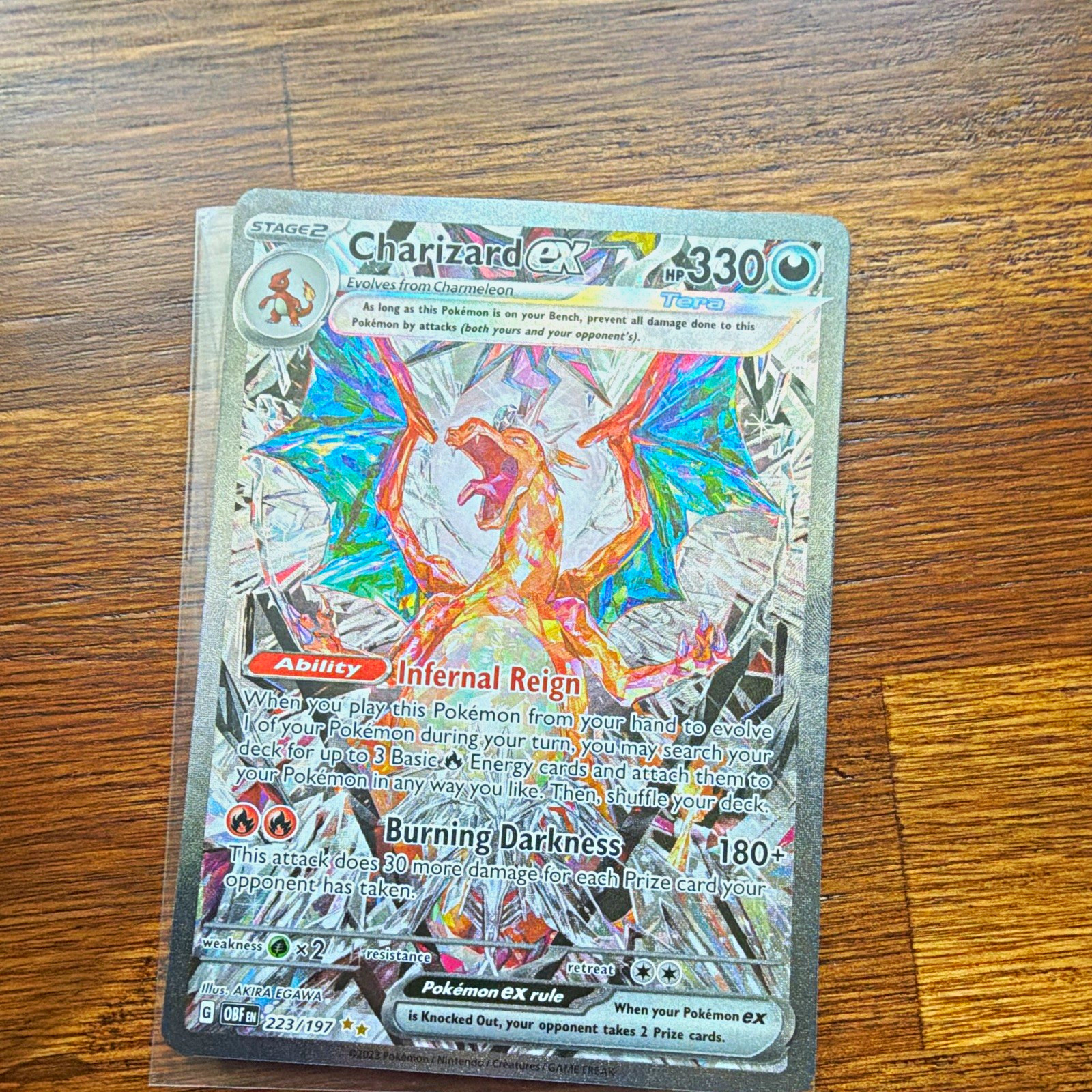 Charizard ex 223/197 SV03 Obsidian Flames SIR Holo English Charizard ex 223/197 SV03 Obsidian Flames SIR Holo English