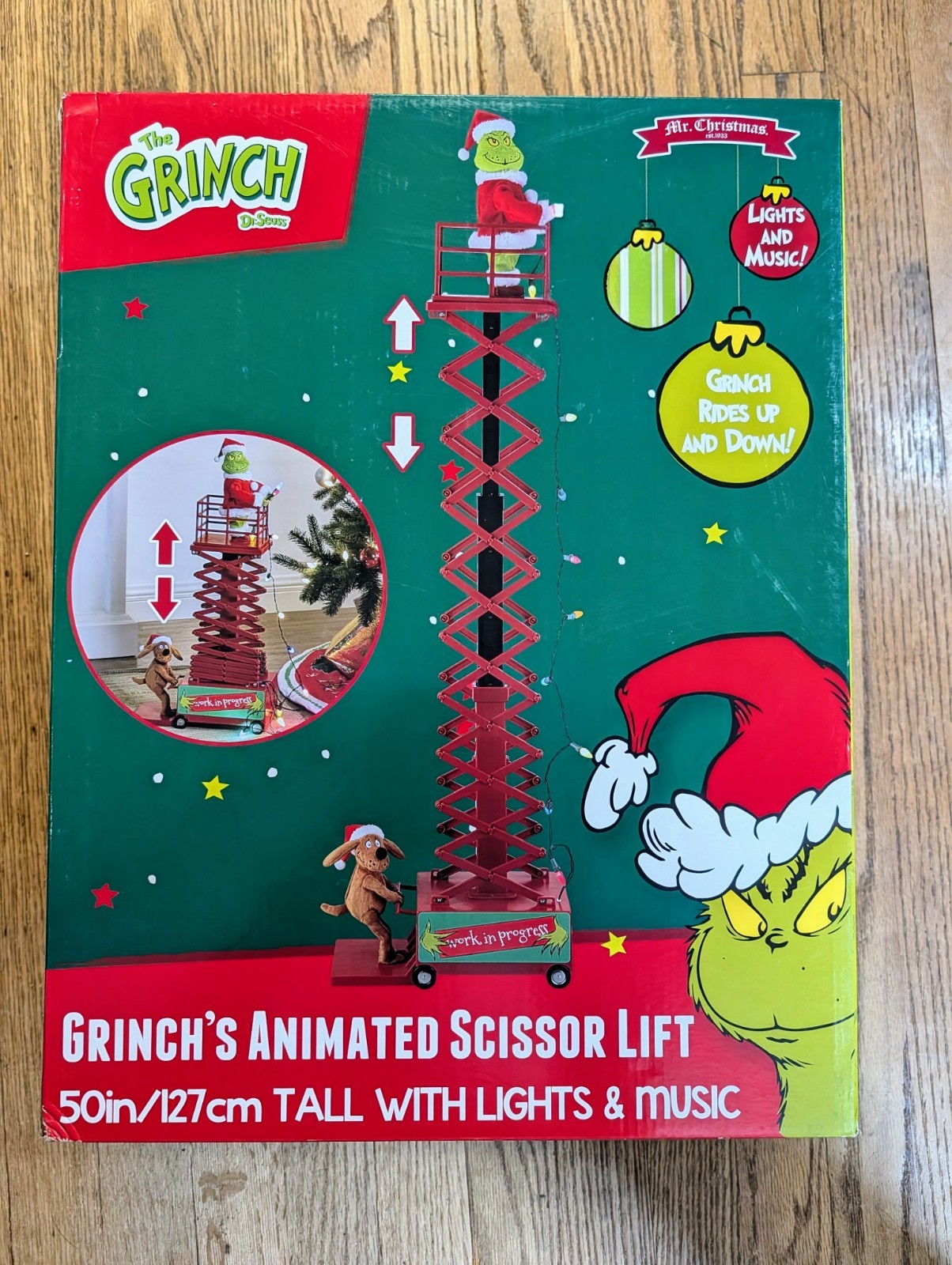 (NEW) Mr Christmas Grinch 50 in. Animated and Musical Lift (NEW) Mr Christmas Grinch 50 in. Animated and Musical Lift