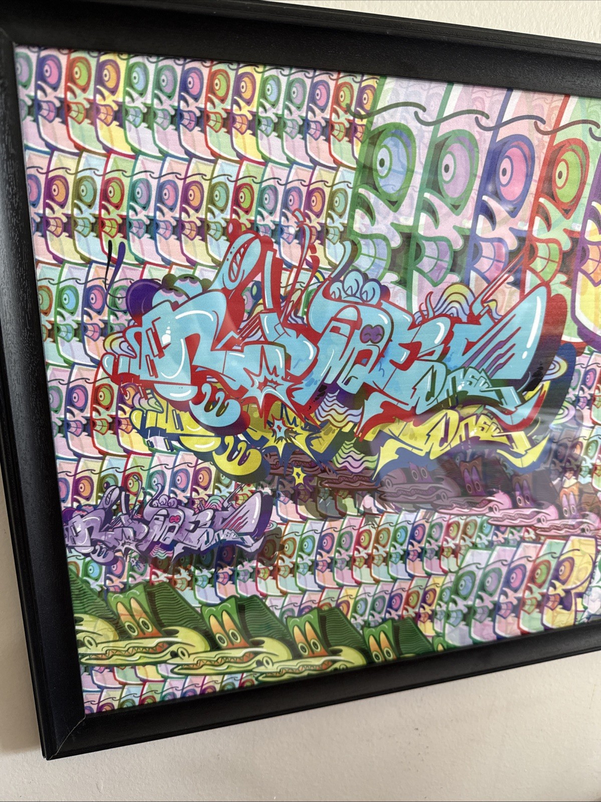 graffiti art original signed 30/100 RIME MSK GLITCH SET FRAMED SOLD OUT