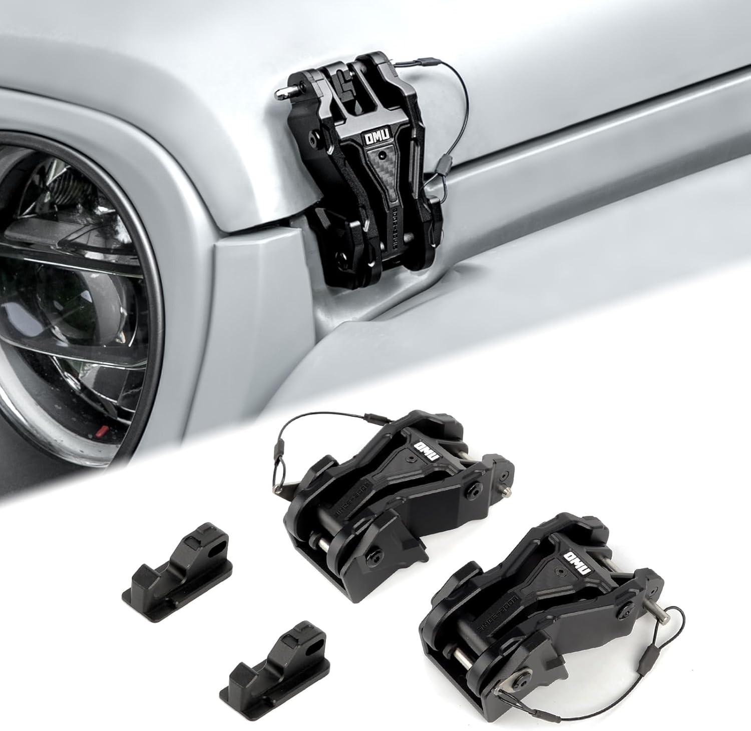 2PCS For 2018-202+ Jeep Wrangler JL JT Locking Hood Latch Hood Catch OMU Genesis 2PCS For 2018-202+ Jeep Wrangler JL JT Locking Hood Latch Hood Catch OMU Genesis