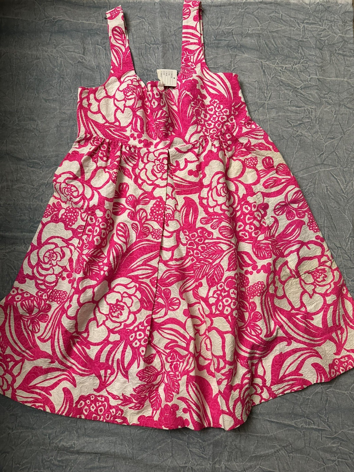 NWT Anthropologie Vanessa Virginia MAXI DRESS MAGENTA WHITE JACQUARD FLORAL SZ 4