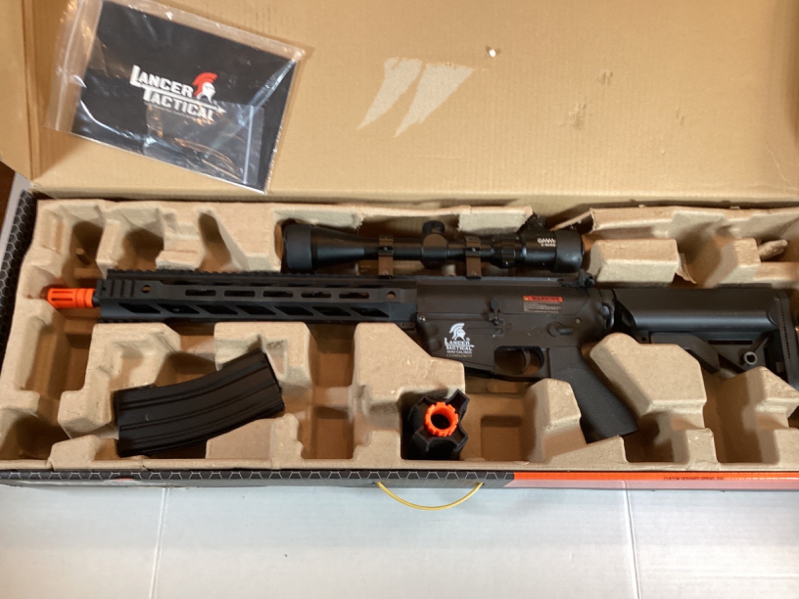 Lancer Tactical M4 SPR Interceptor LT-25B-G2 Gen 2  AEGAirsoft Rifle Plus Scope