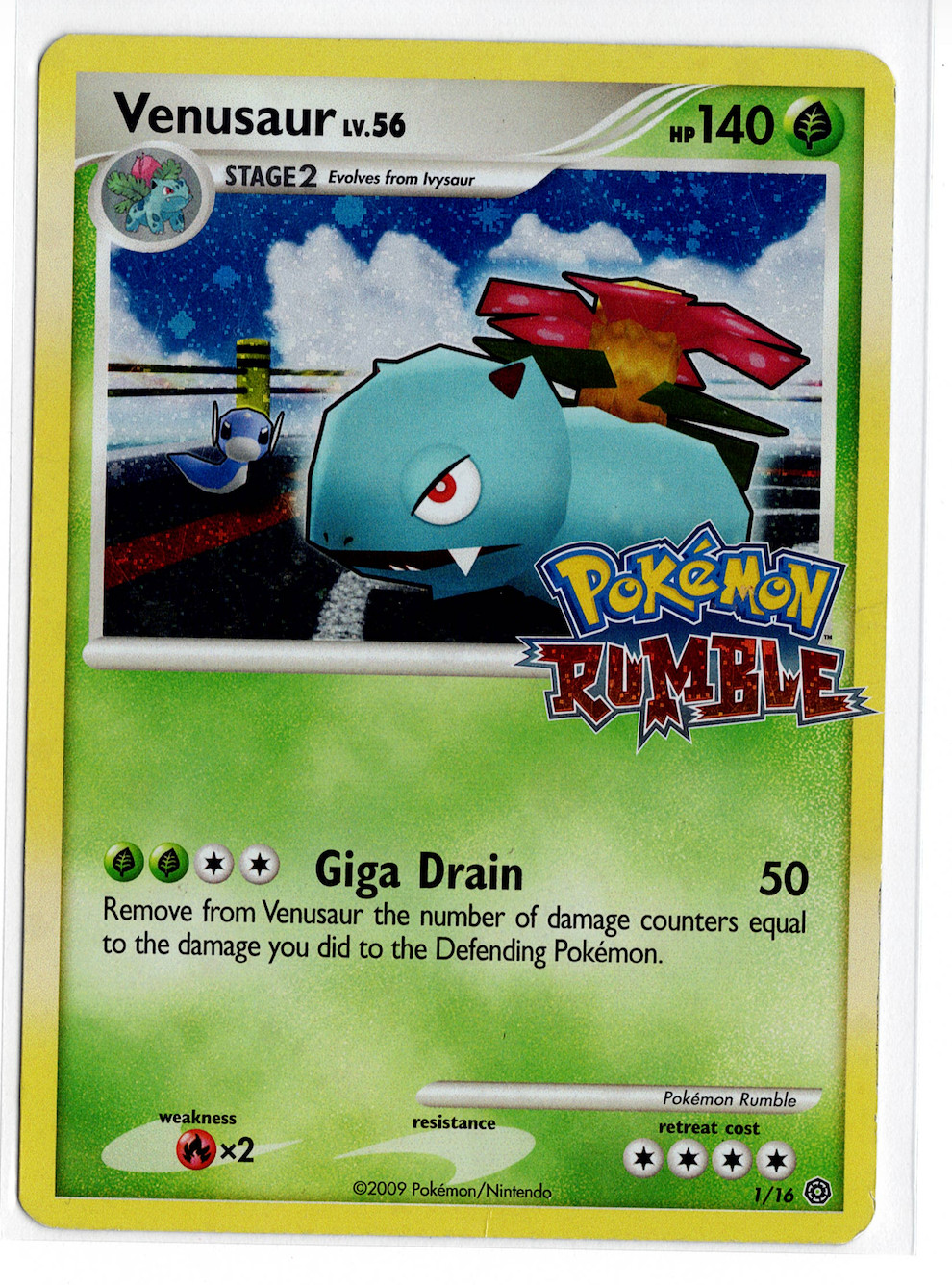 2009 Pokemon Rumble Venusaur Holo Foil #1 2009 Pokemon Rumble Venusaur Holo Foil #1