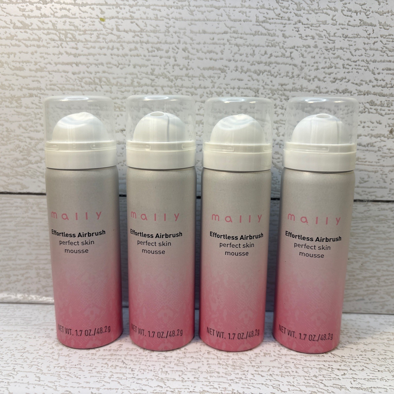 4x Mally Beauty Effortless Airbrush Perfect Skin Mousse Medium Tan 1.7 Oz Each