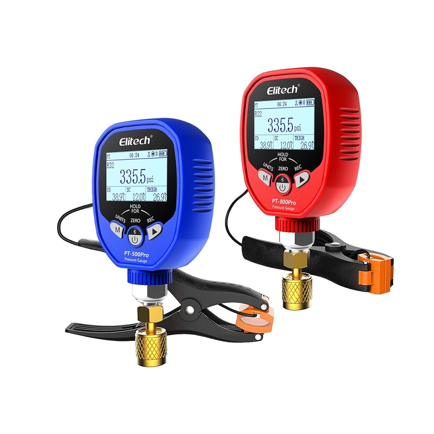 Elitech Digital Manifold Gauge PT-500/800 Pro Wireless HVAC Manifold Gauge Set