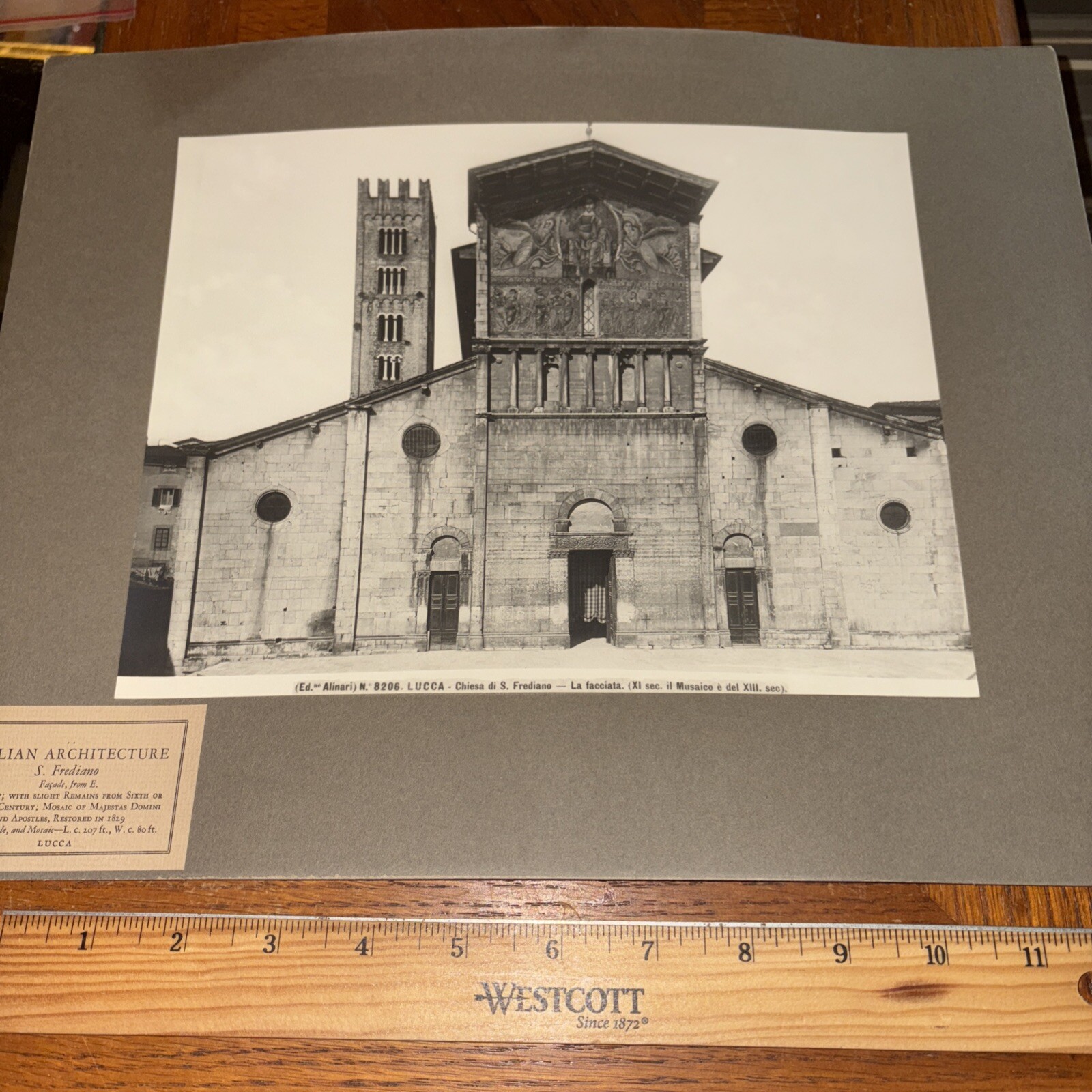 Vintage Basilica Di San Frediano Lucca Mounted Italian Architecture Photo Italy