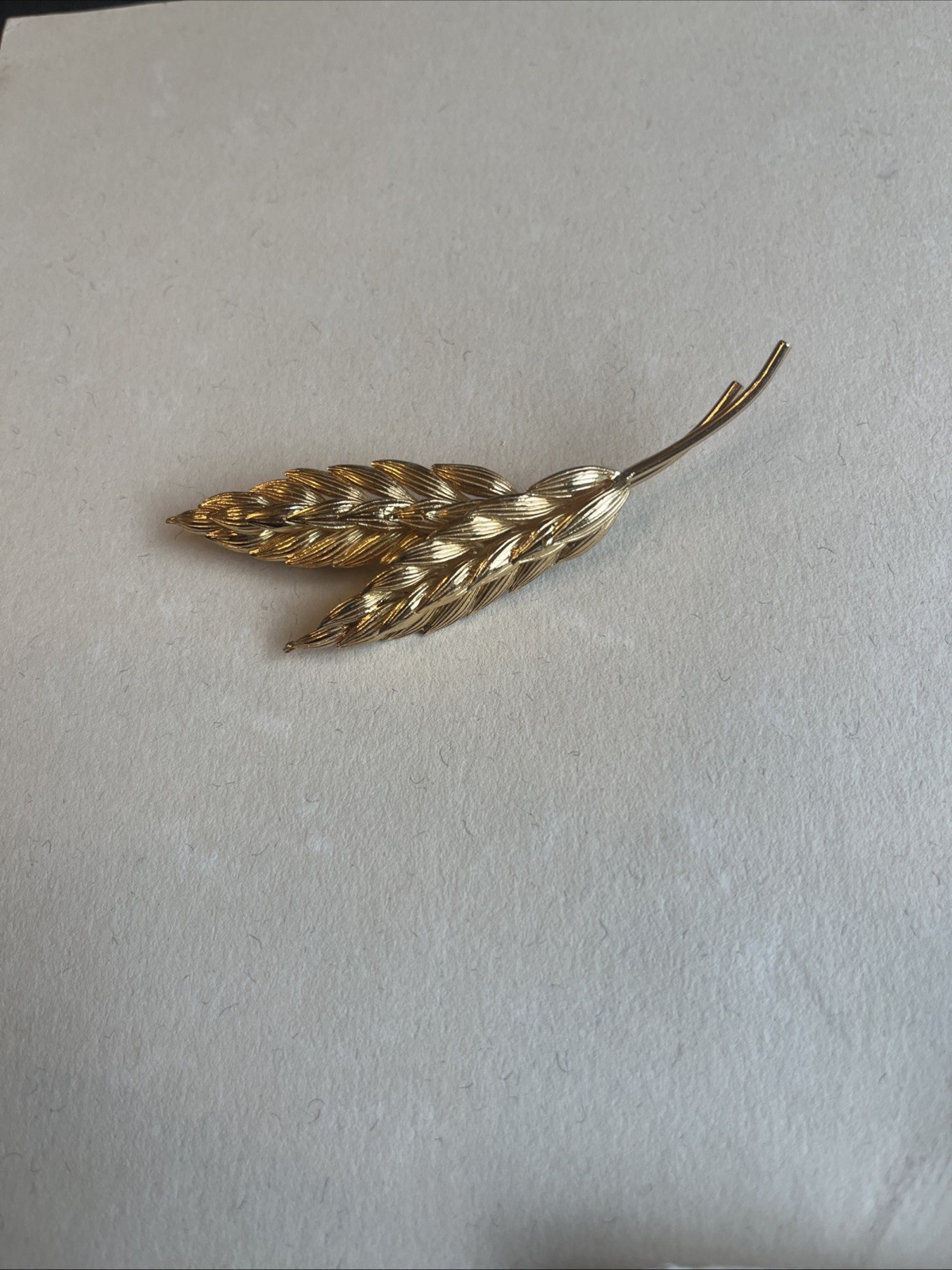vintage Napier Sterling wheat pin gold tone