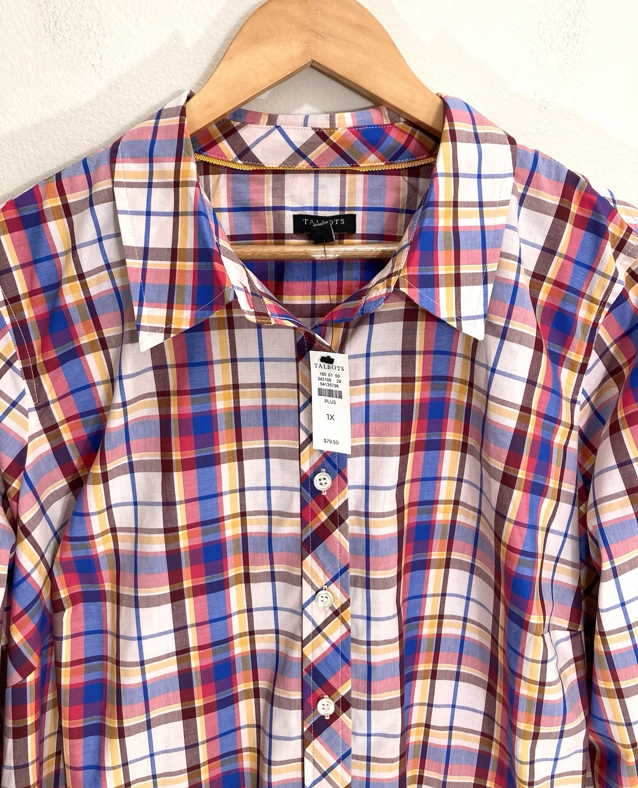 Talbots Women’s Shirt Size 1X Button Up Long Sleeve 