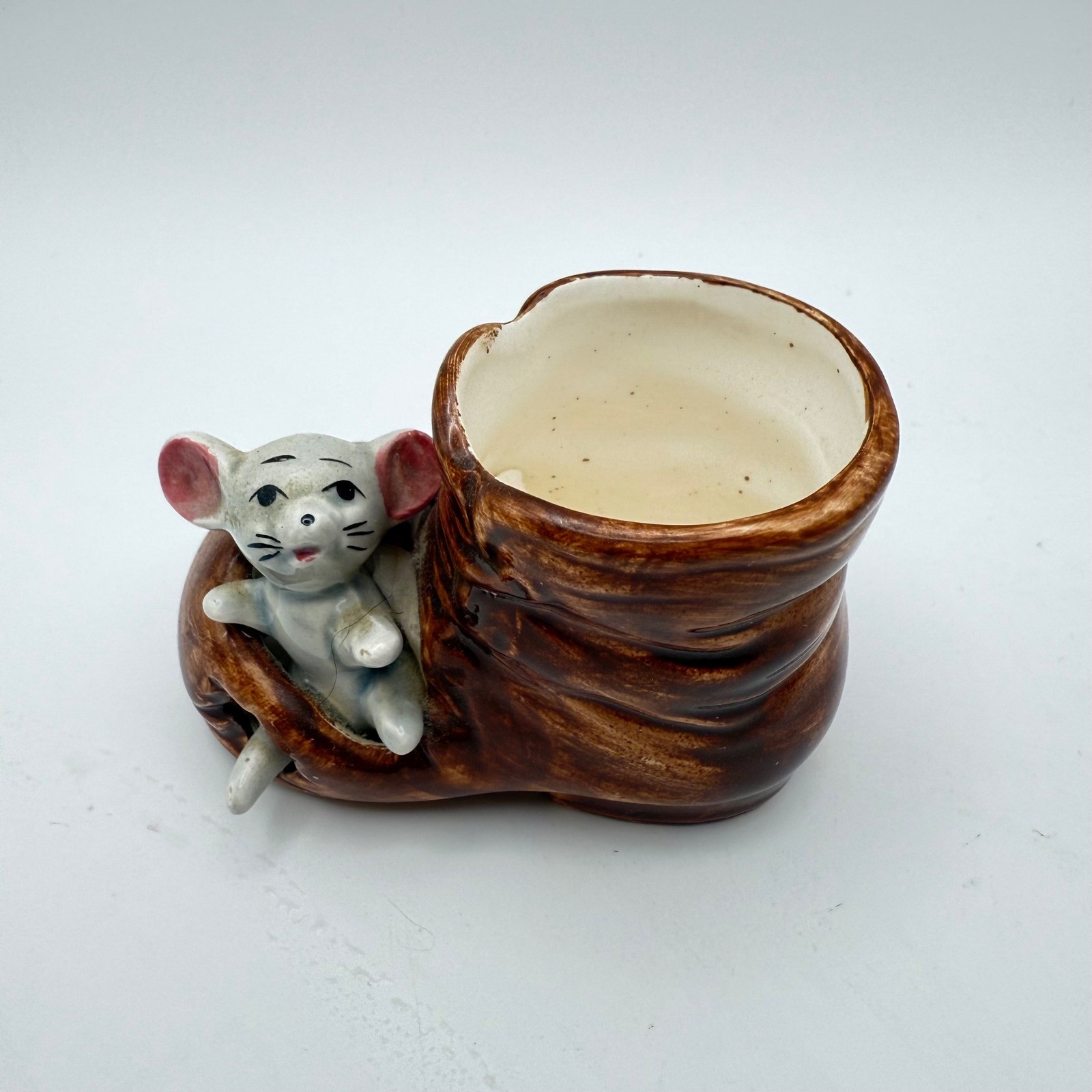 Adorable Vintage Mouse in Boot Japan Pot Ceramic Whimsical Home Decor
