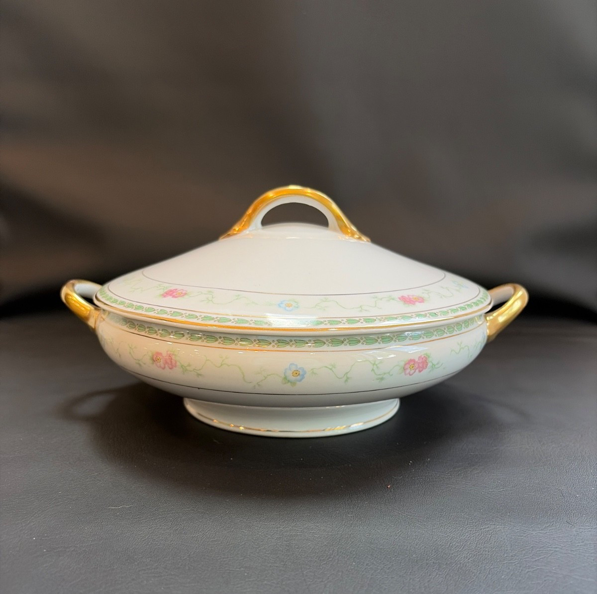 Vintage Noritake Nippon N4024 Covered Vegetable Bowl Morimura Bros Gold