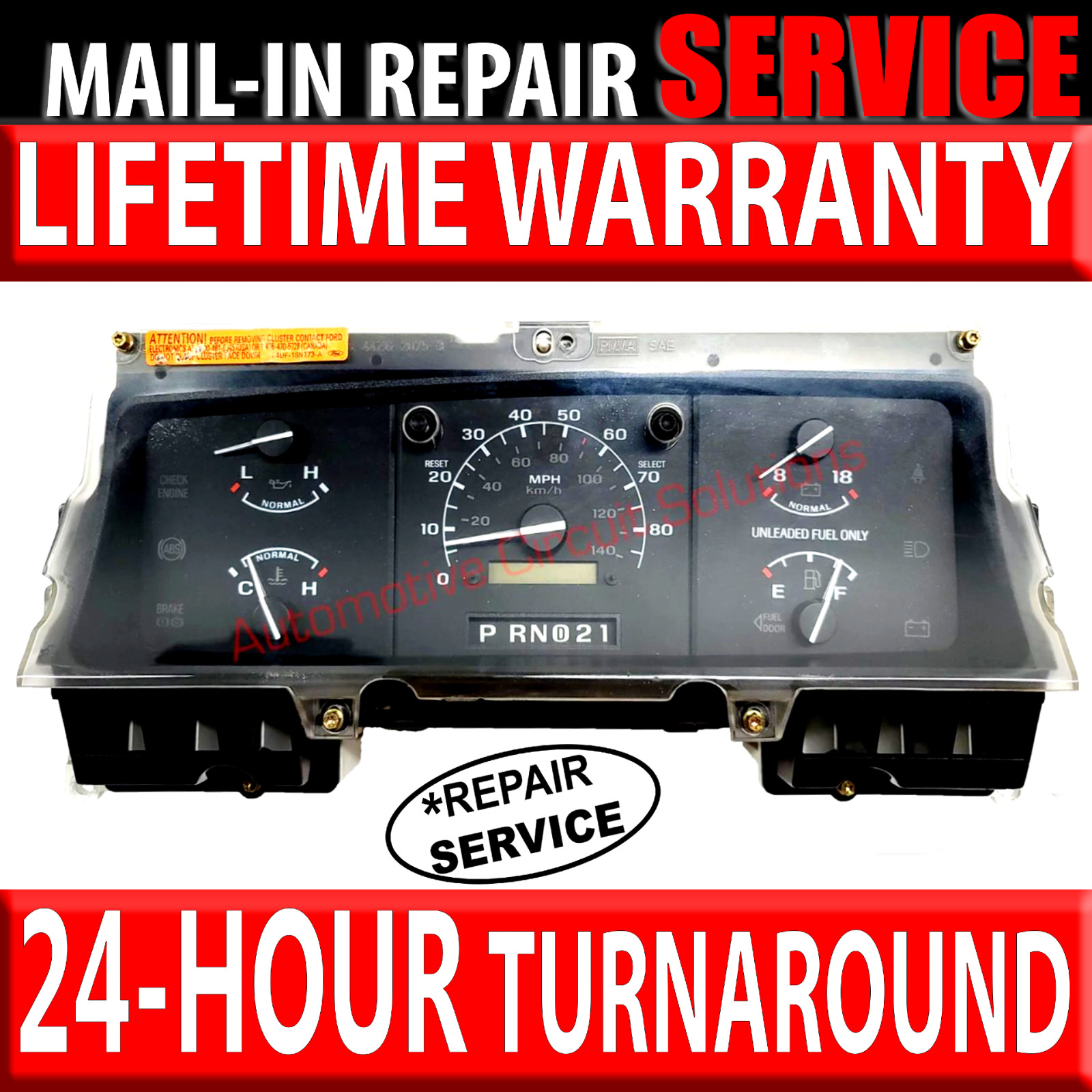 92-97 FORD F150 F250 F350 Bronco PSOM Instrument Gauge Cluster [*REPAIR SERVICE]