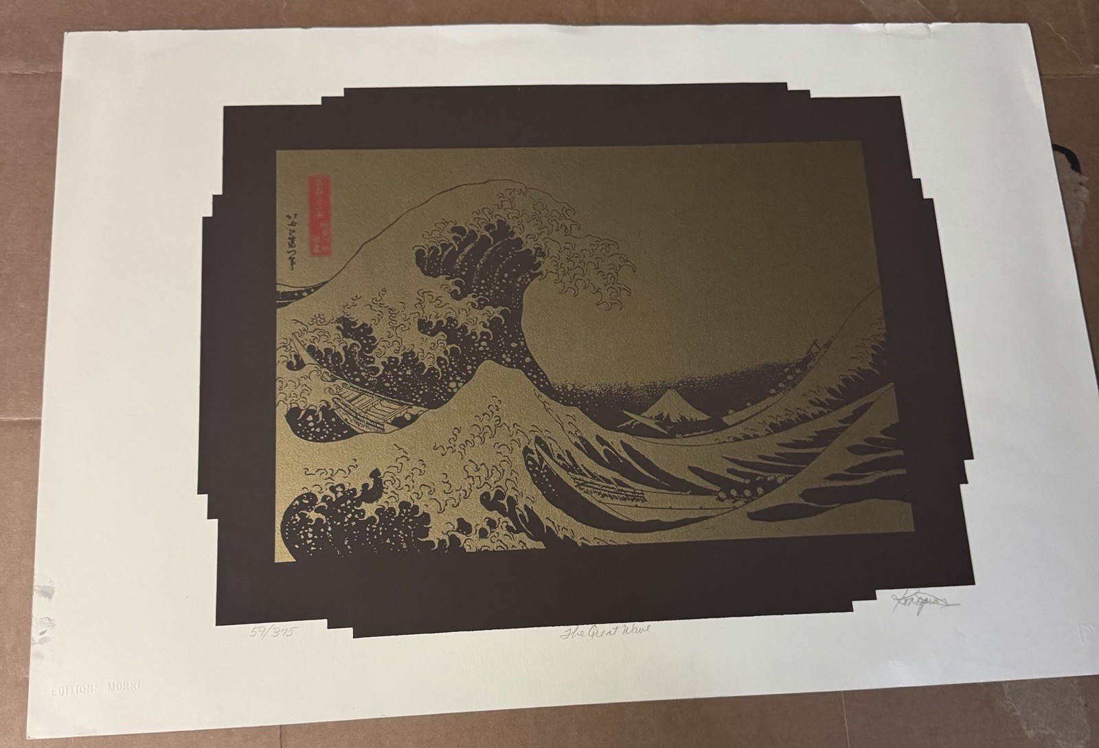Dean Konopisos “The Great Wave” Serigraph #59/375 22.5”x15” Editions Morri