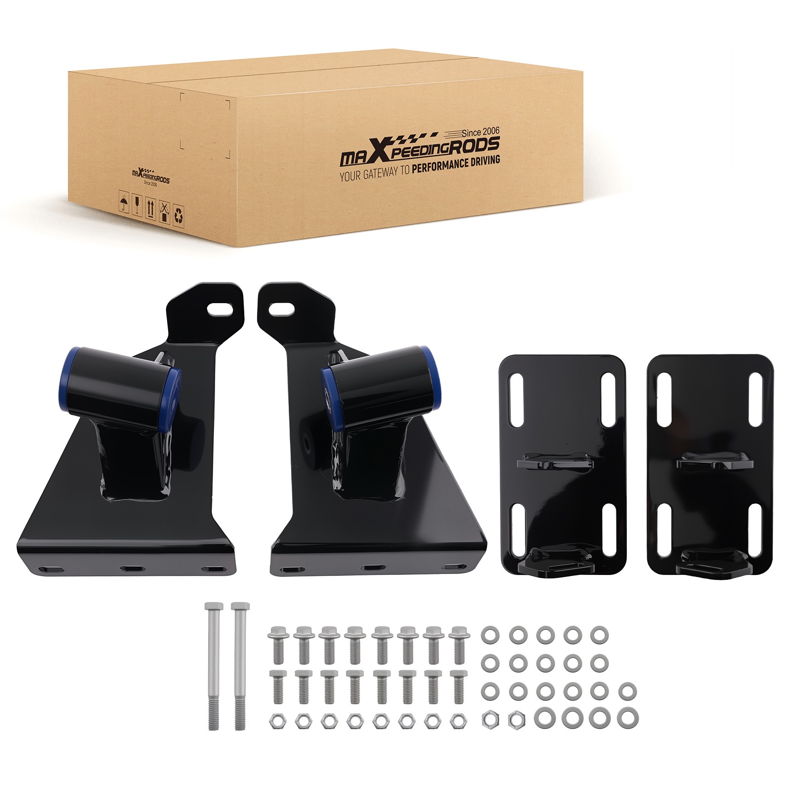 Engine Mounts Kit Black Fit For Chevy C10 2wd Blazer Suburban  1963-1972 new