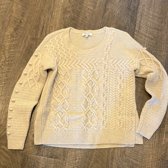 Madewell Textured Wool Sweater in Beige