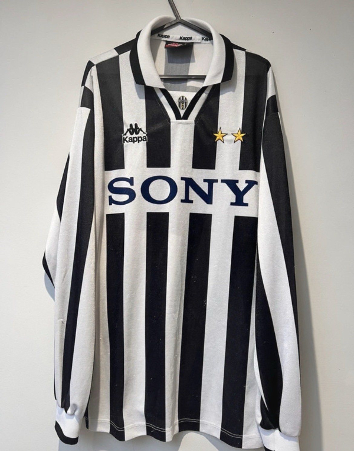Original Juventus 1995/97 Home Long Sleeve Football Shirt Jersey Kappa Mens XL Original Juventus 1995/97 Home Long Sleeve Football Shirt Jersey Kappa Mens XL