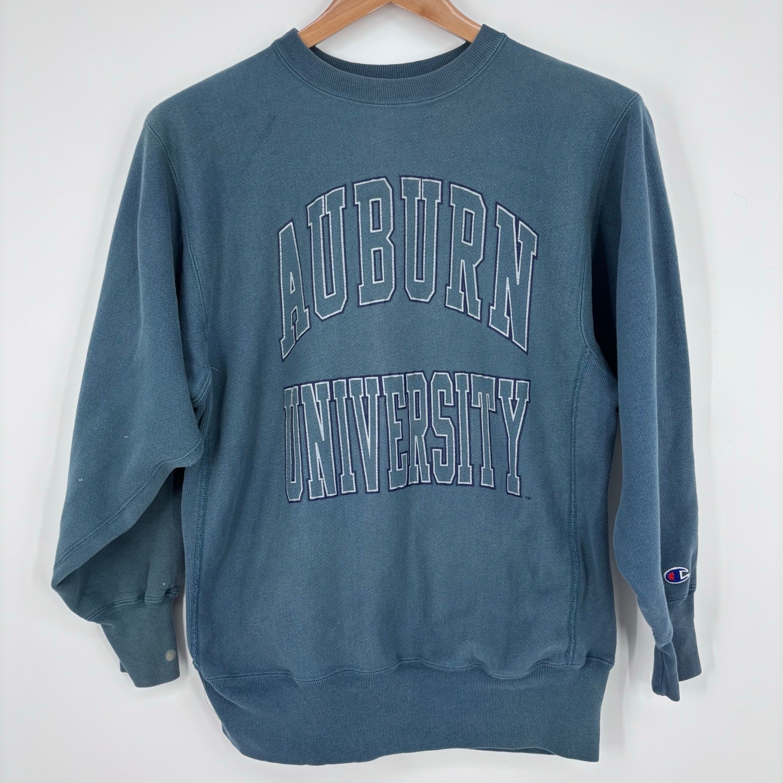 Auburn University VTG 90s Champion Reverse Weave Sweatshirt Sz XL Sage USA Made
