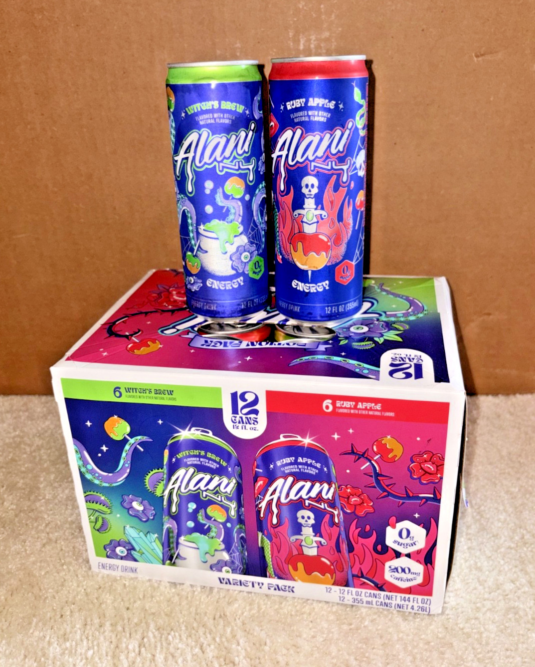 Alani Nu Potion Pack Witch\'s Brew & Ruby Apple 12 fl oz 12 Pack Sameday Ship Alani Nu Potion Pack Witch\'s Brew & Ruby Apple 12 fl oz 12 Pack Sameday Ship