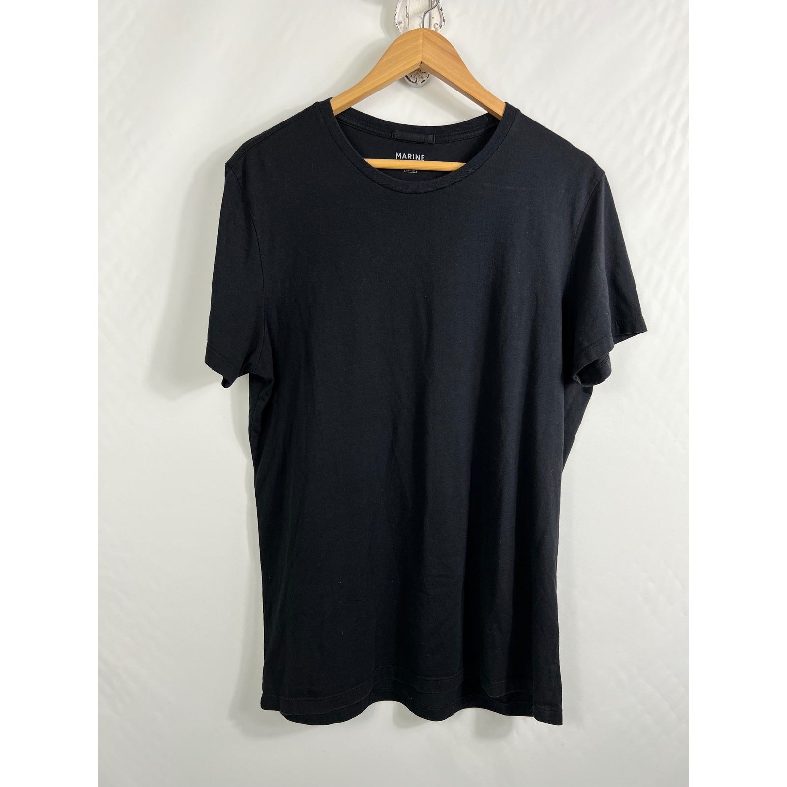 Marine Layer Mens Black Supima Cotton Modal Crewneck T-Shirt Medium Made in USA