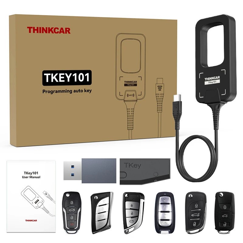 Universal Car Key Programmer THINKCAR TKEY 101 Equipment with 6 Unit Remote Keys