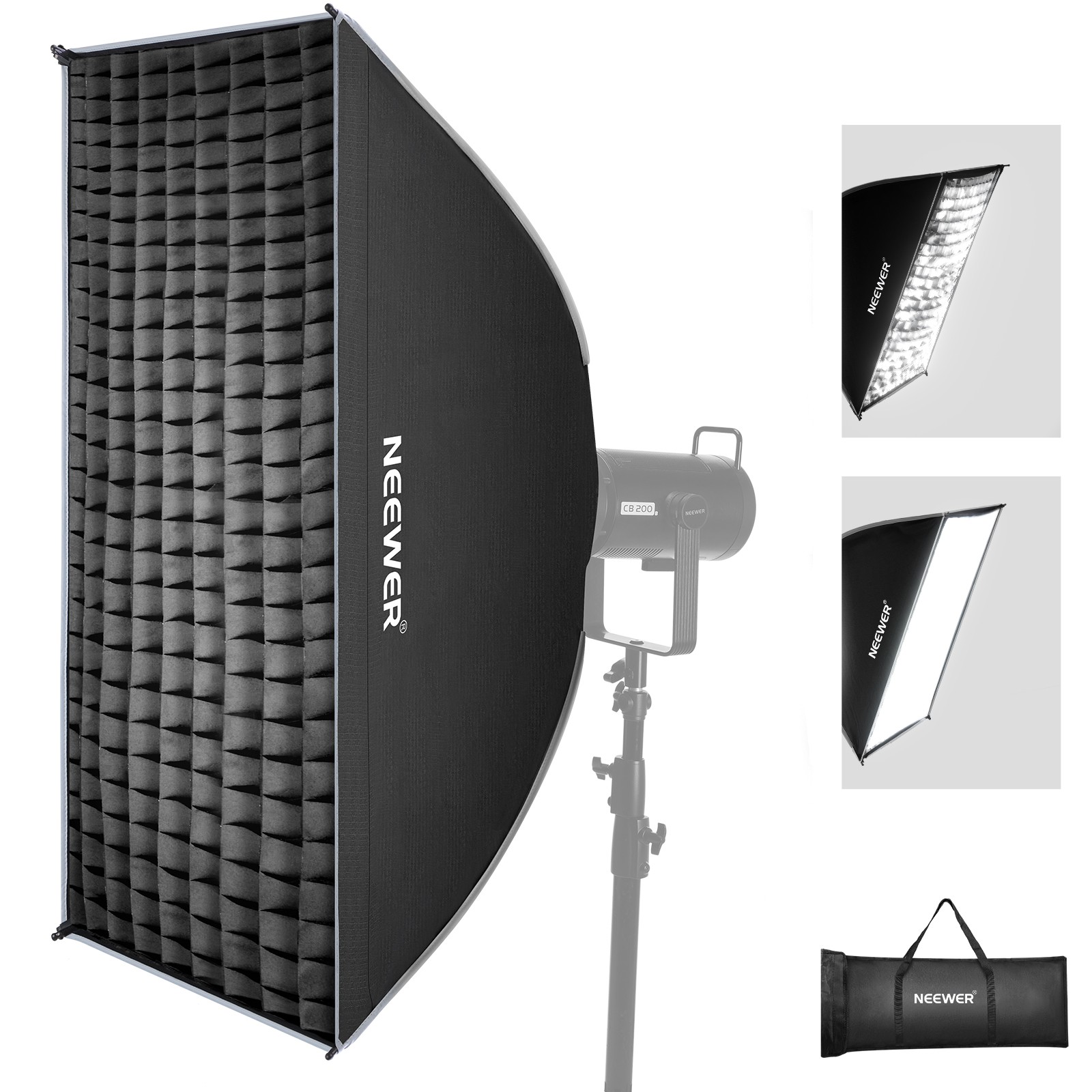NEEWER 24x35in Rectangular Softbox Bowens Mount for Aputure 120d Godox SL60w