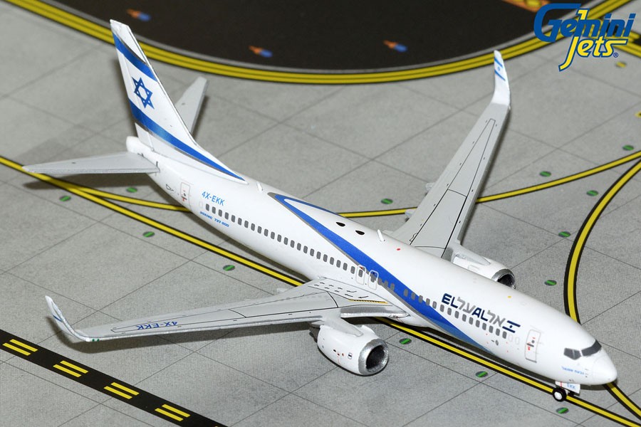 El Al Israel Airlines B737-800W  4X-EKK GJELY2299 Scale 1:400