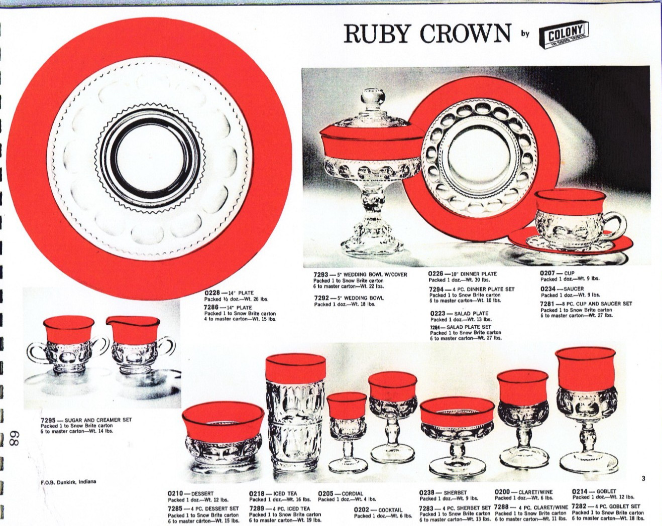 Kings Crown Pattern Glass-Adams/US Glass/Tiffin/Indiana