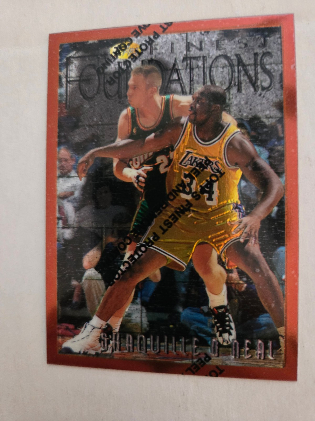 Shaq 1996-97 Topps Finest FOUNDATIONS Card #243 with Protector