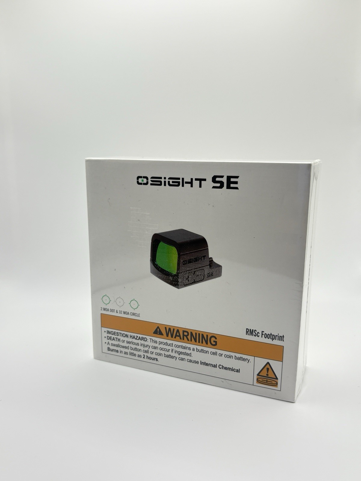 Osight SE Green 2 MOA Dot 32 MOA Circle Enclosed Reflex Sight RMSc