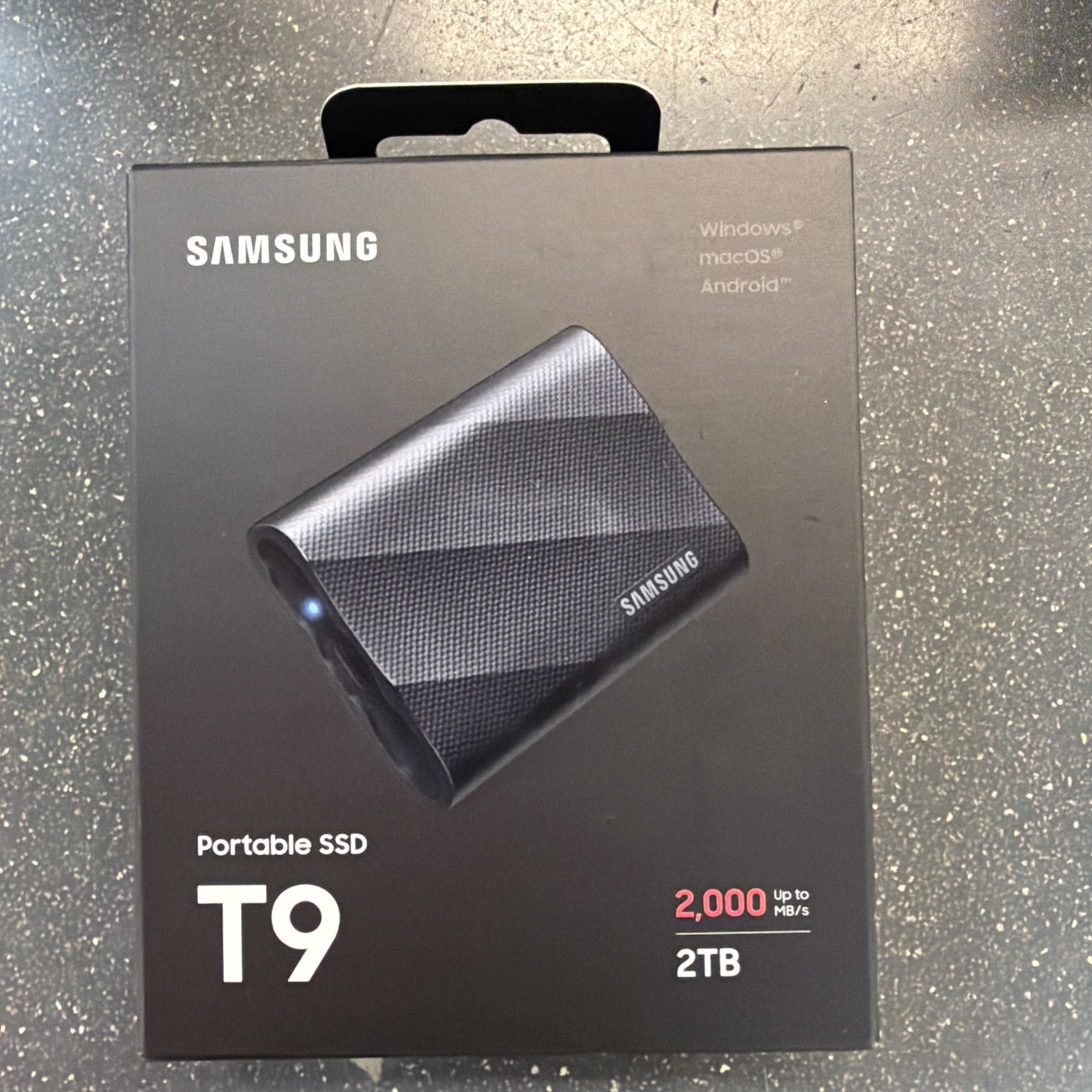 NEW Samsung T9 2TB Portable SSD Up to 2000MB/s Gen 2x2 MU-PG2T0B/AM Black Sealed
