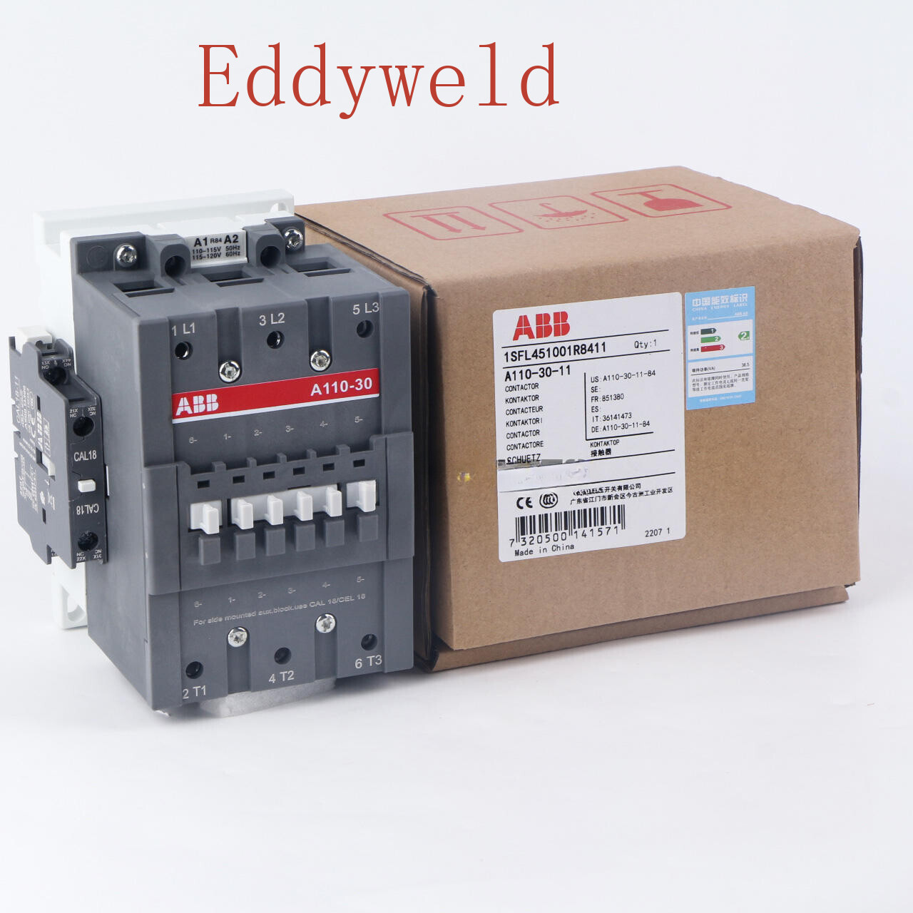 ONE New ABB Contactor A110-30-11 110VAC #US